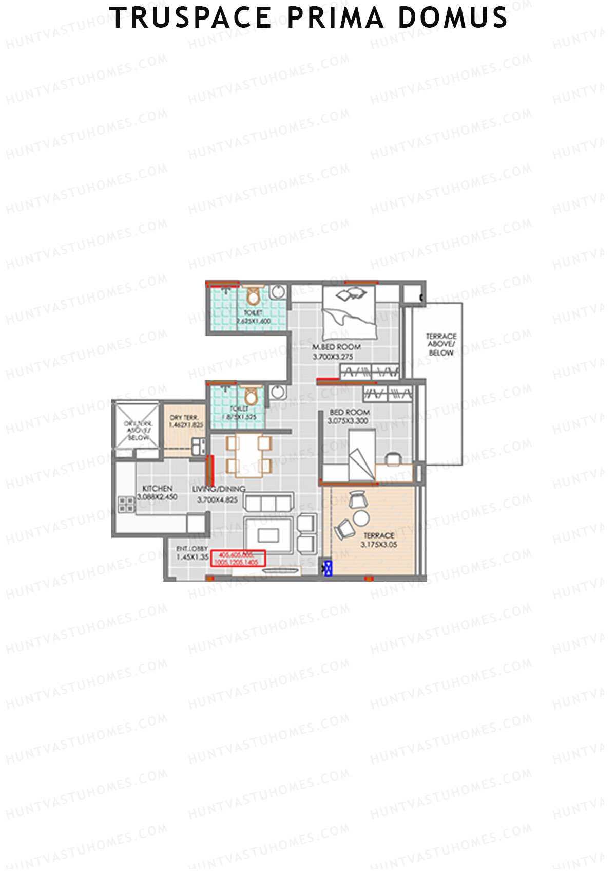 Truspace Prima Domus Tower B Unit 5 Floor Plan