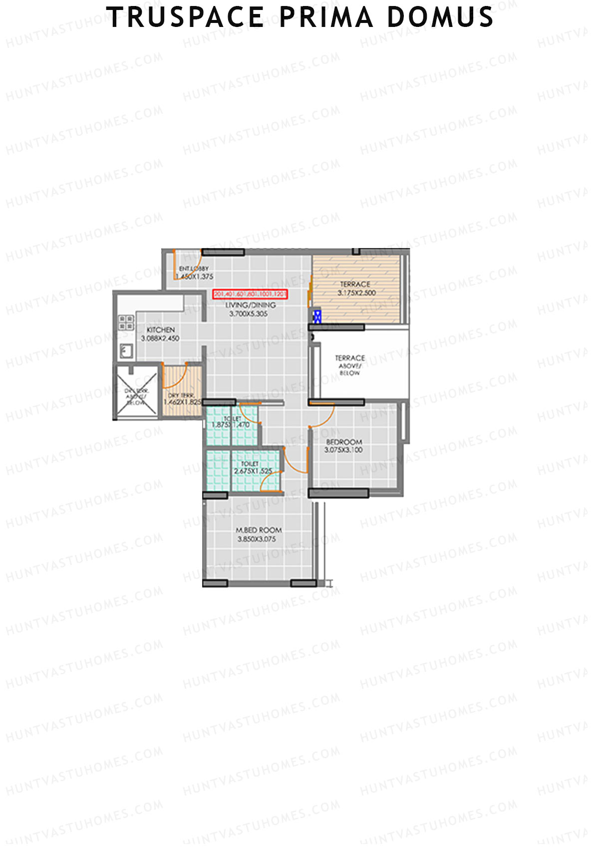 Truspace Prima Domus Tower C Unit 1 Floor Plan