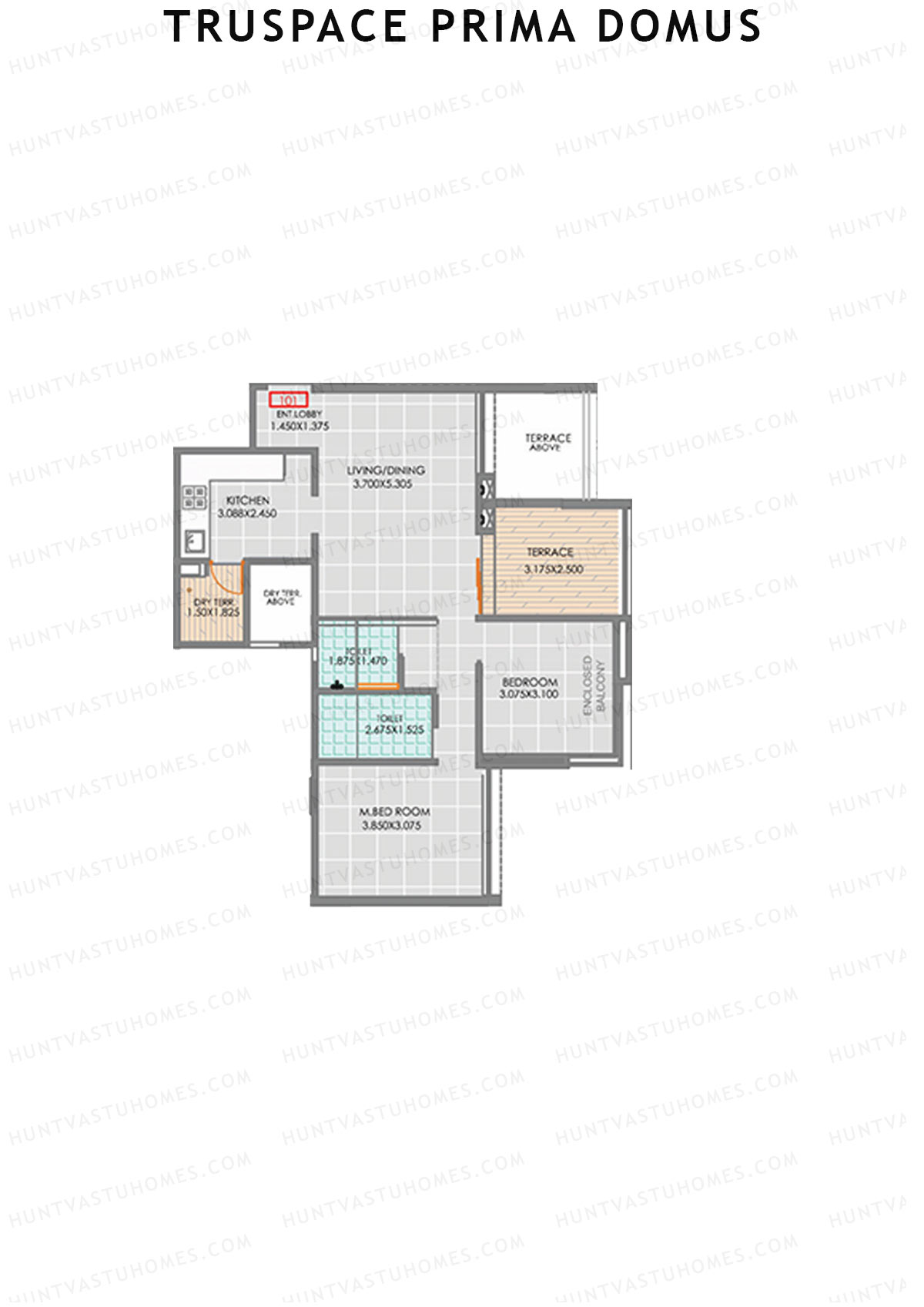 Truspace Prima Domus Tower C Unit 1 Floor Plan