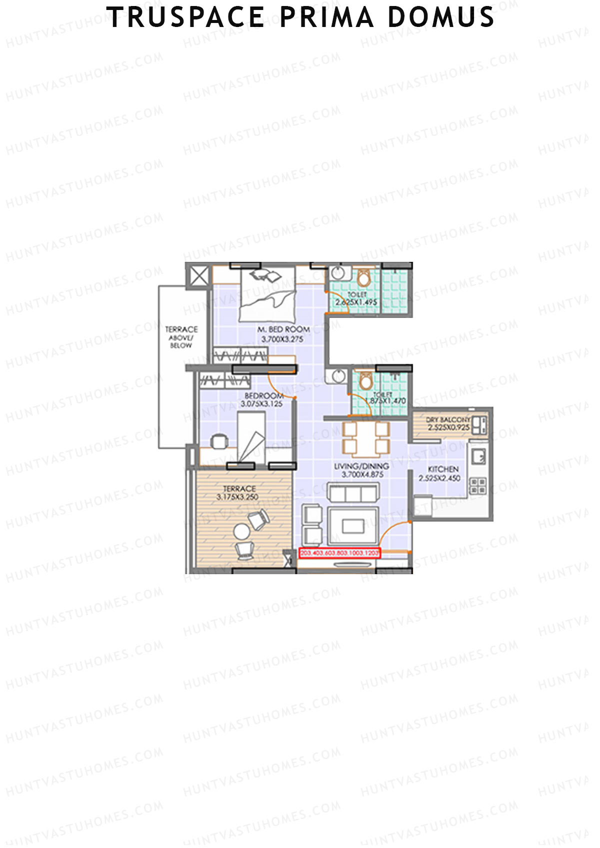 Truspace Prima Domus Tower C Unit 3 Floor Plan