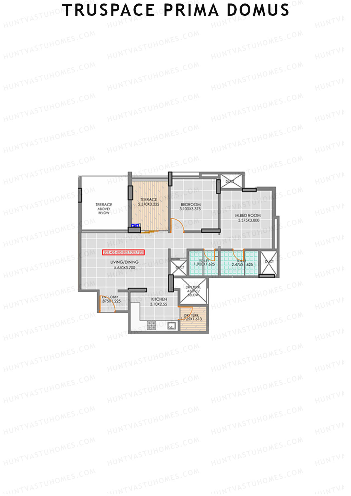 Truspace Prima Domus Tower C Unit 5 Floor Plan