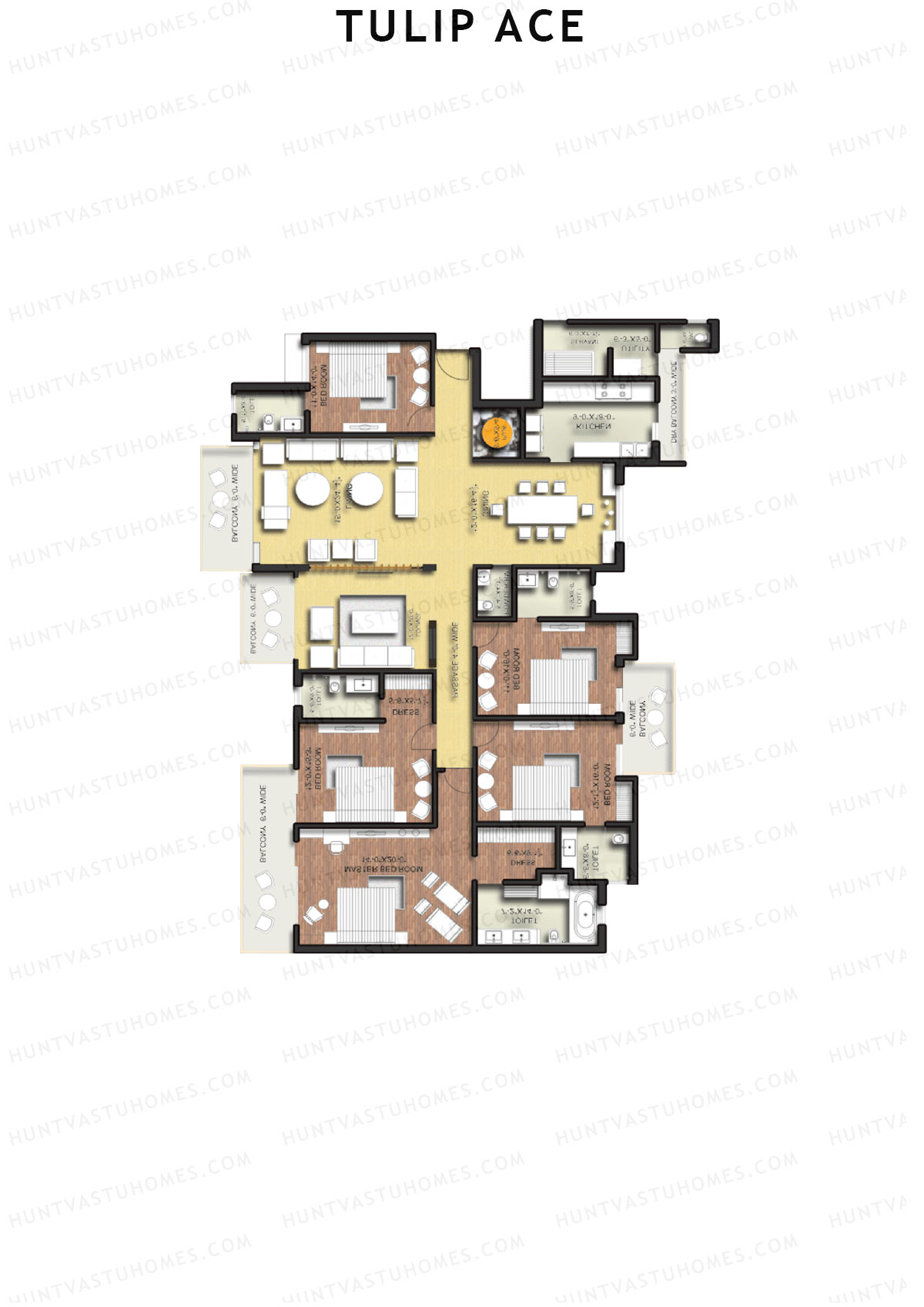 Tulip Ace Block A2 Unit 1 (Type A) Floor Plan