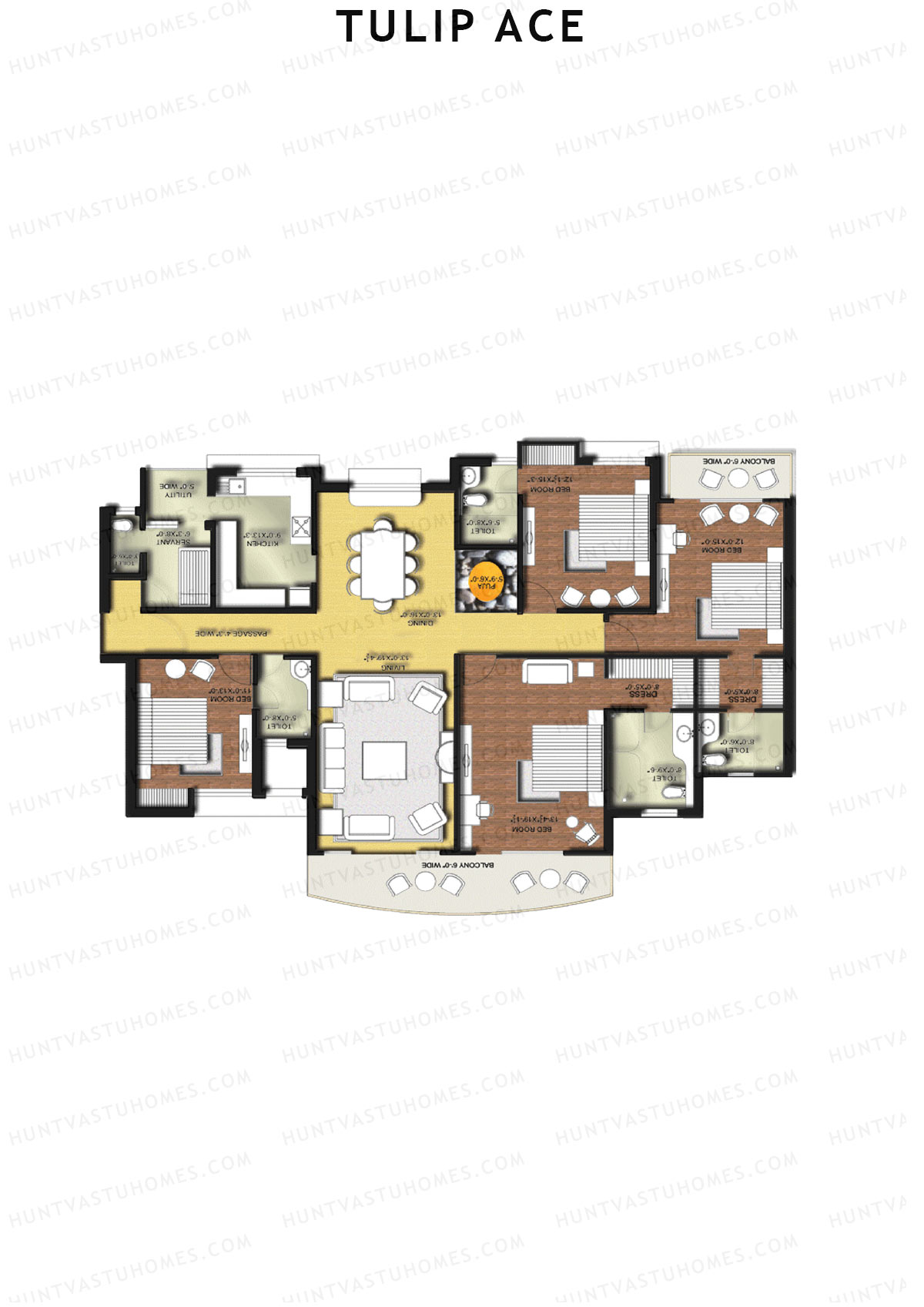 Tulip Ace Block B1 Unit 2 (Type B) Floor Plan