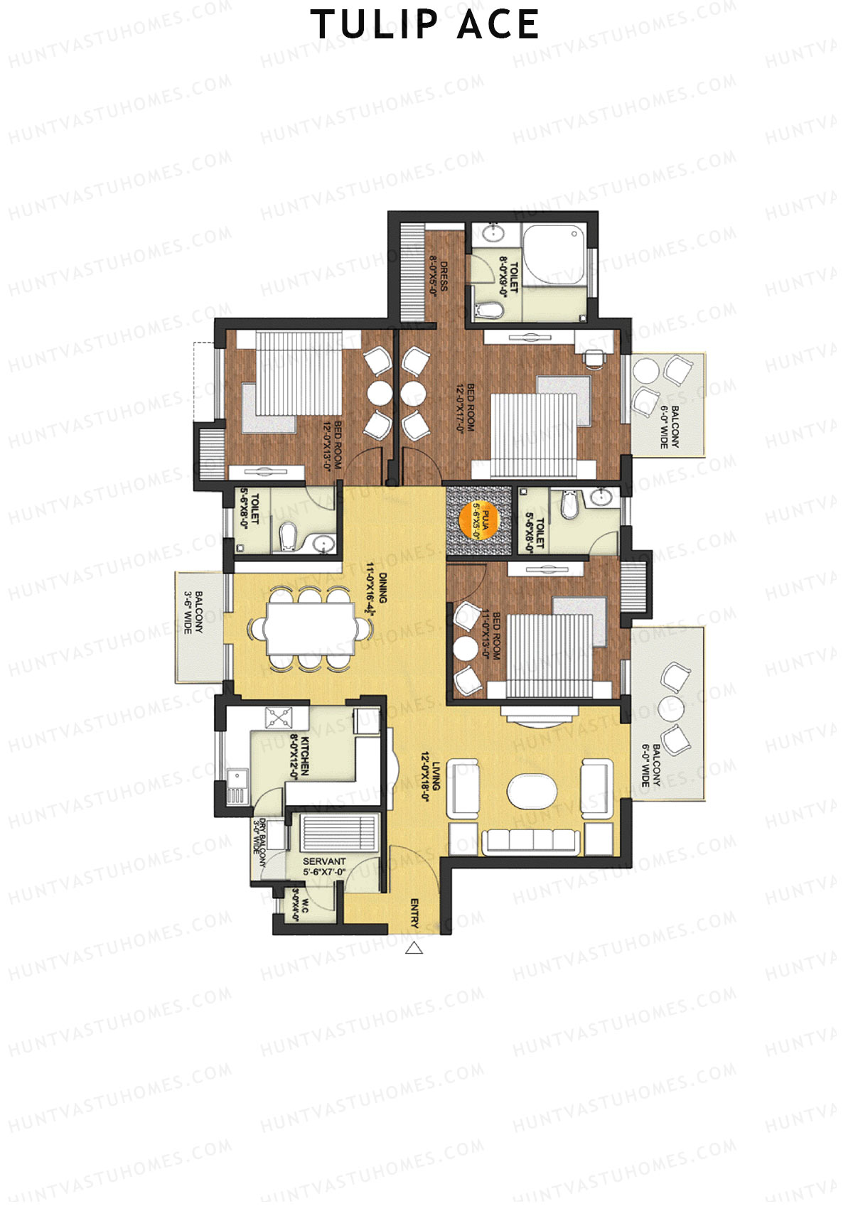 Tulip Ace Block C1 Unit 1 (Type C) Floor Plan