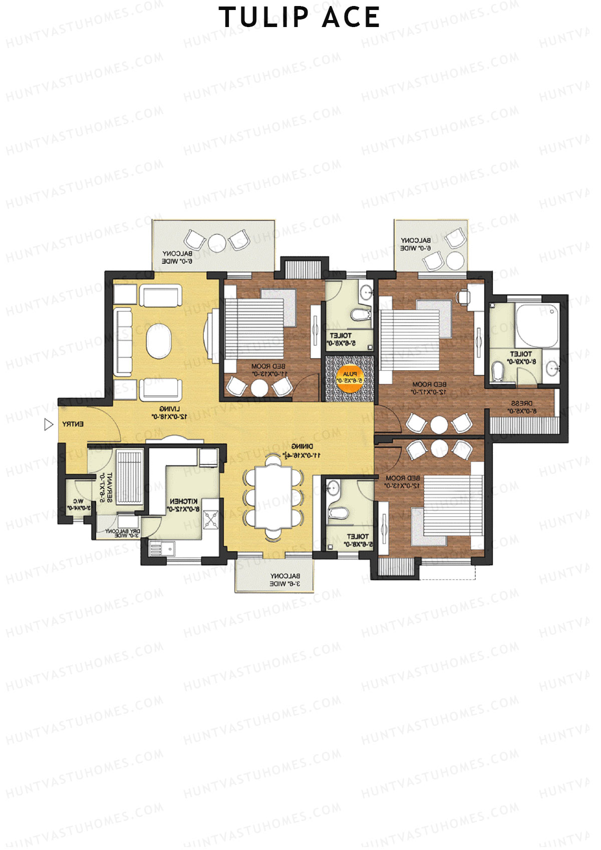 Tulip Ace Block C1 Unit 2 (Type C) Floor Plan
