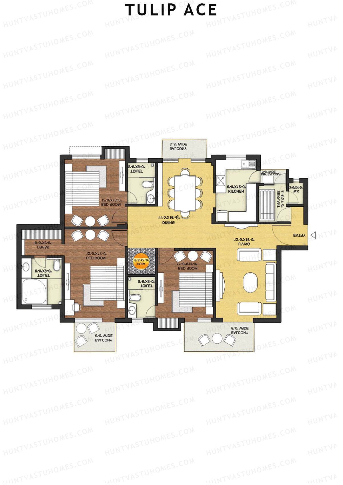Tulip Ace Block C2 Unit 3 (Type C) Floor Plan