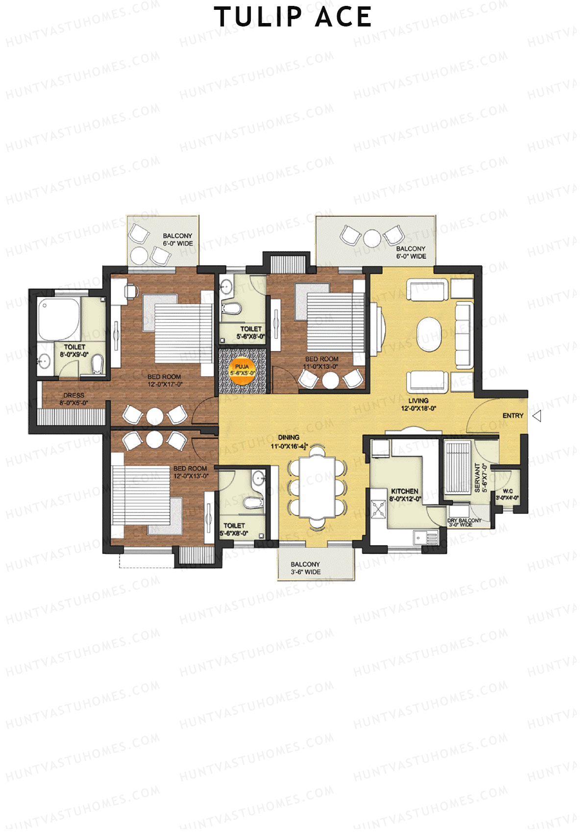Tulip Ace Block C3 Unit 2 (Type C) Floor Plan