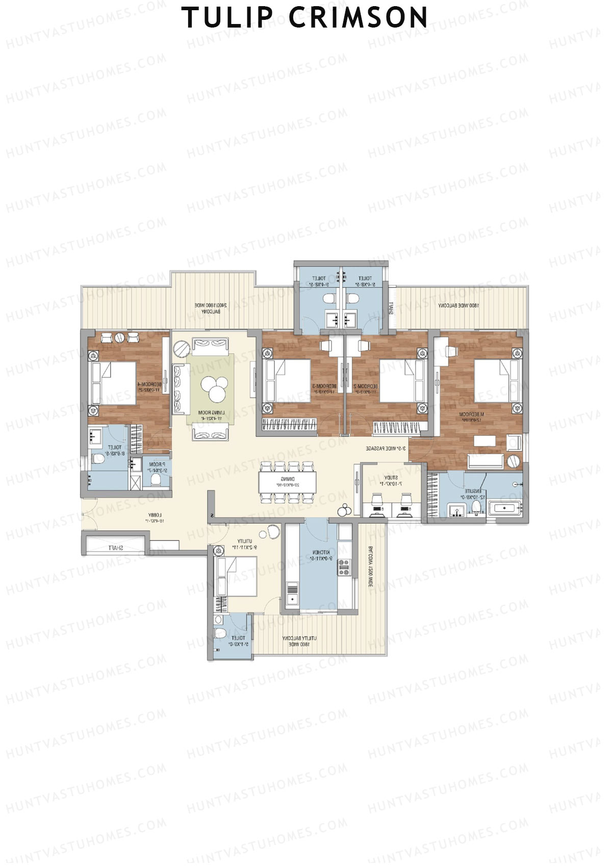 Tulip Crimson Tower C Unit 1 Floor Plan