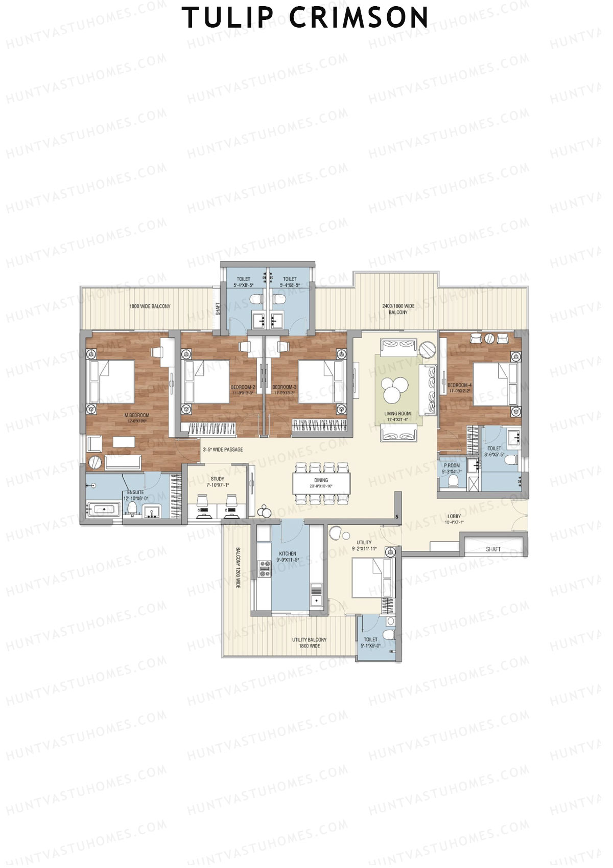 Tulip Crimson Tower C Unit 4 Floor Plan
