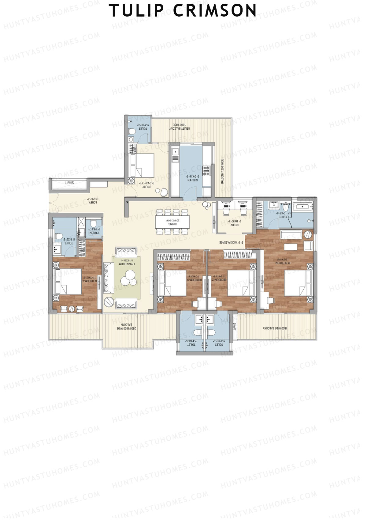 Tulip Crimson Tower D Unit 2 Floor Plan