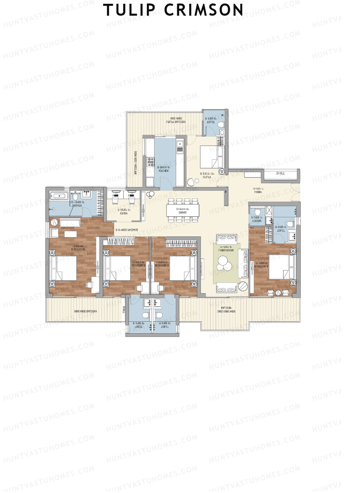 Tulip Crimson Tower E Unit 3 Floor Plan
