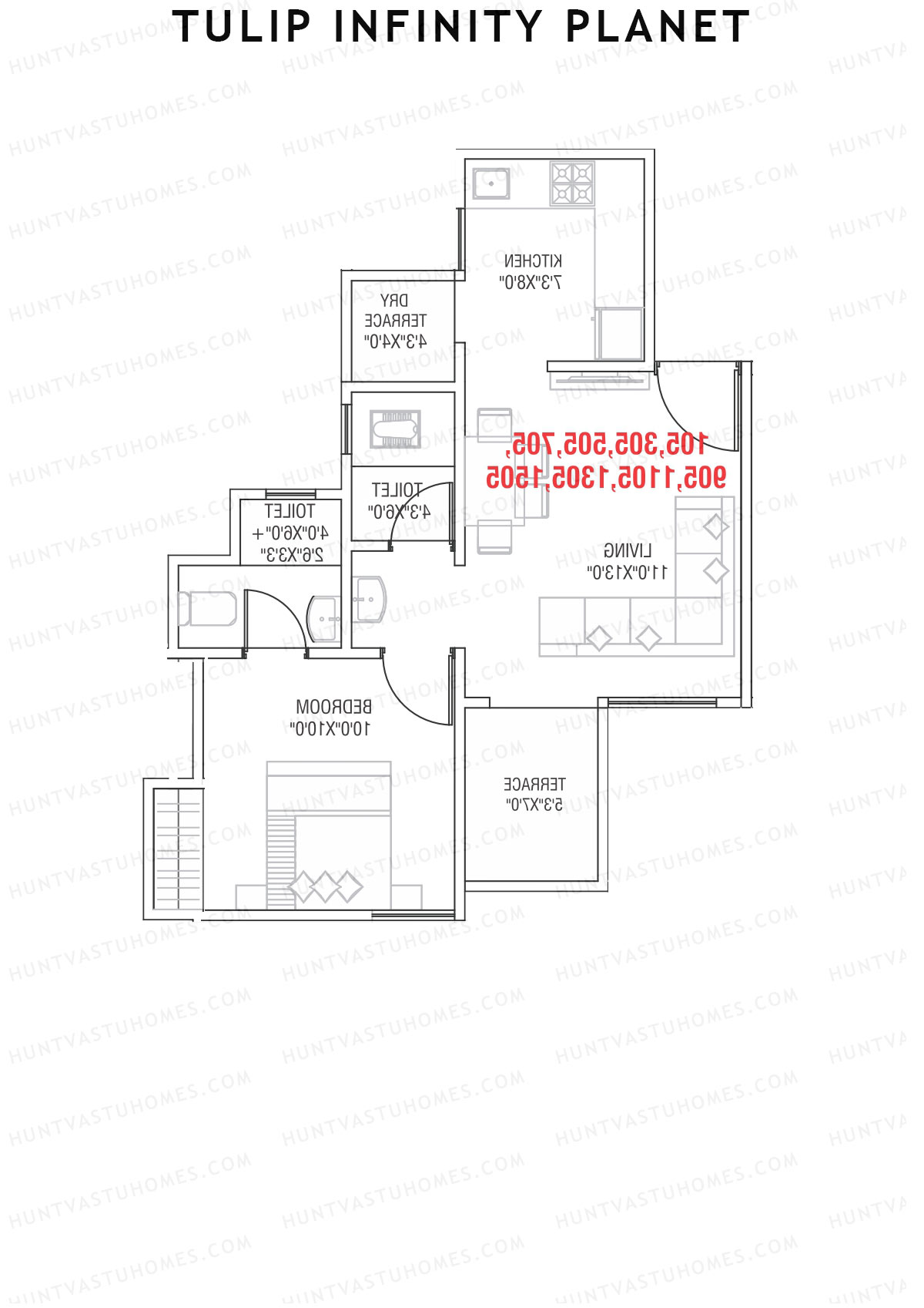 Tulip Infinity Planet Wing C Unit 6 Floor Plan
