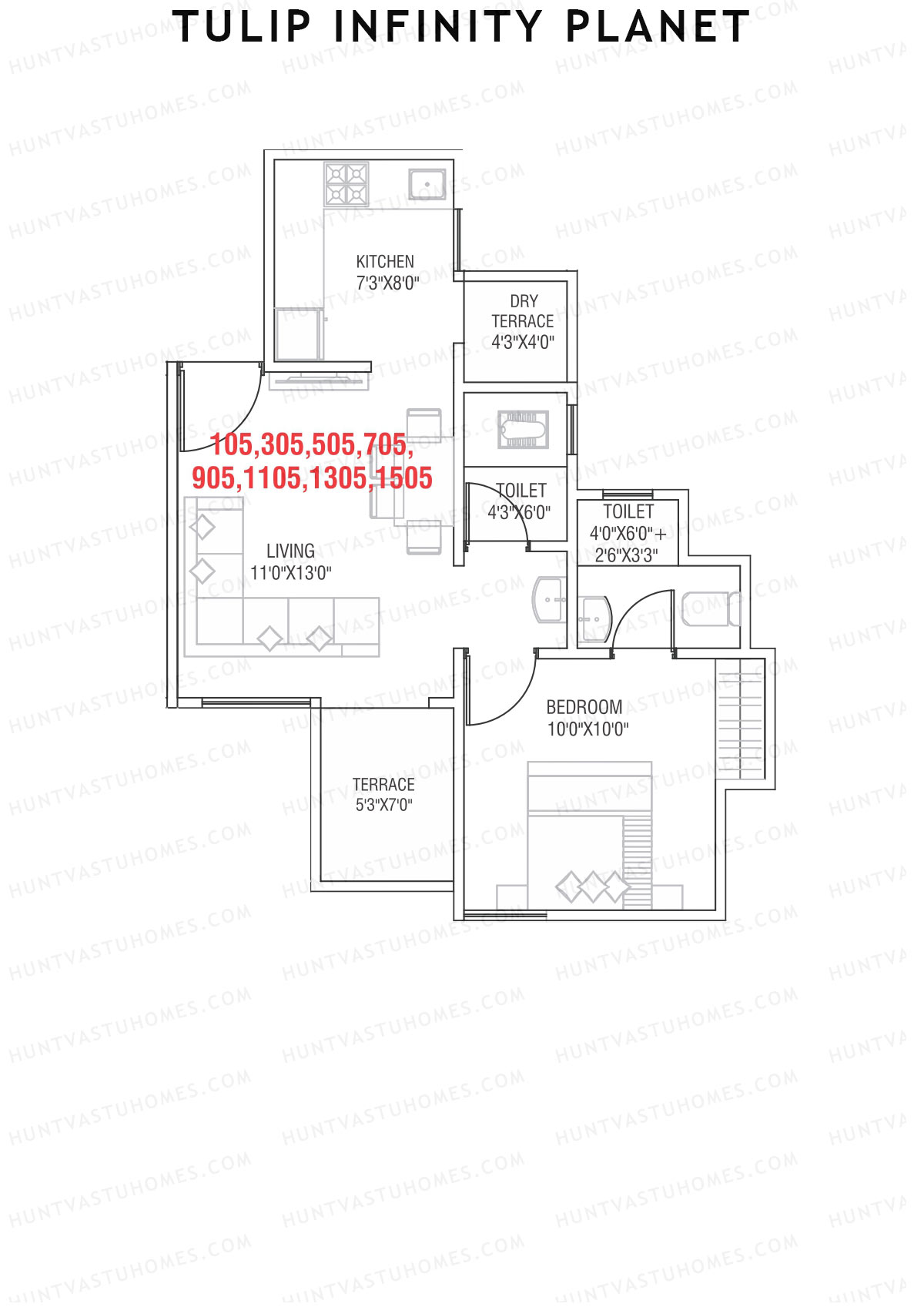 Tulip Infinity Planet Wing C Unit 7 Floor Plan