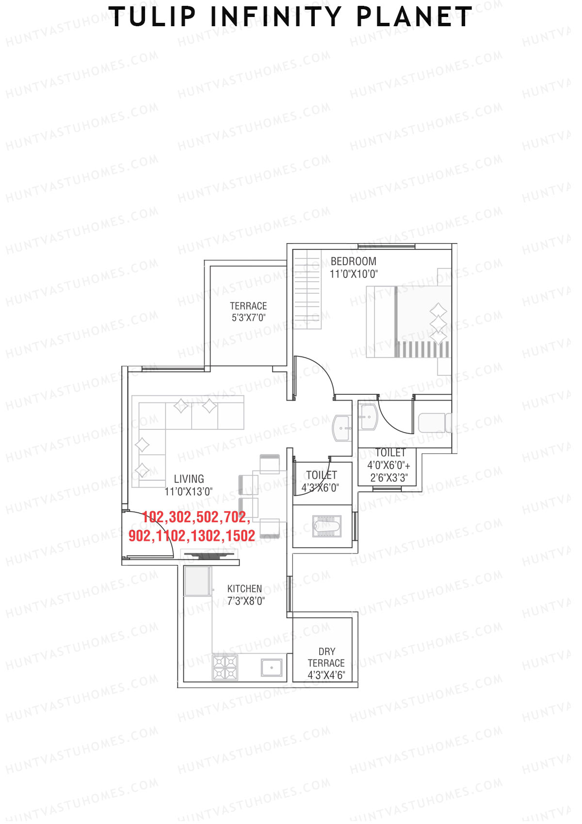 Tulip Infinity Planet Wing D Unit 2 Floor Plan