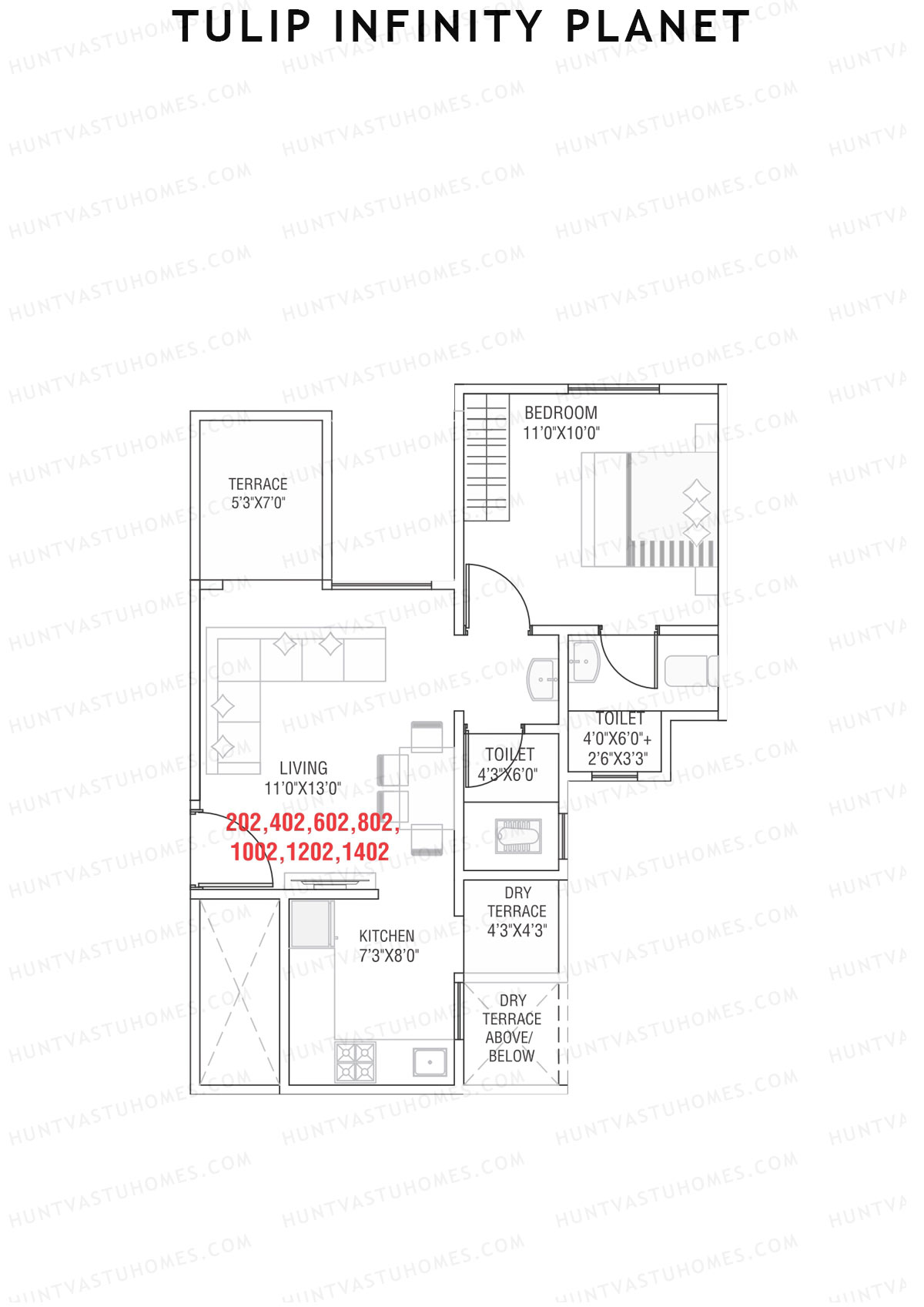Tulip Infinity Planet Wing D Unit 2 Floor Plan