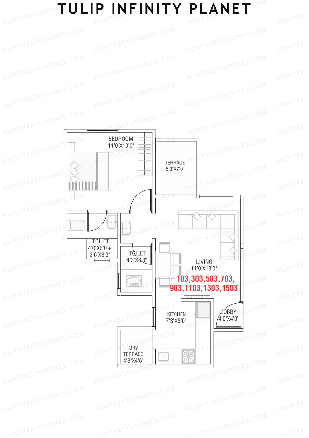 Tulip Infinity Planet Wing D Unit 3 Floor Plan