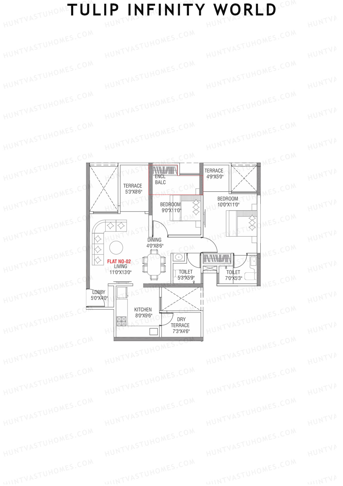 Tulip Infinity World Wing A Unit 2 Floor Plan
