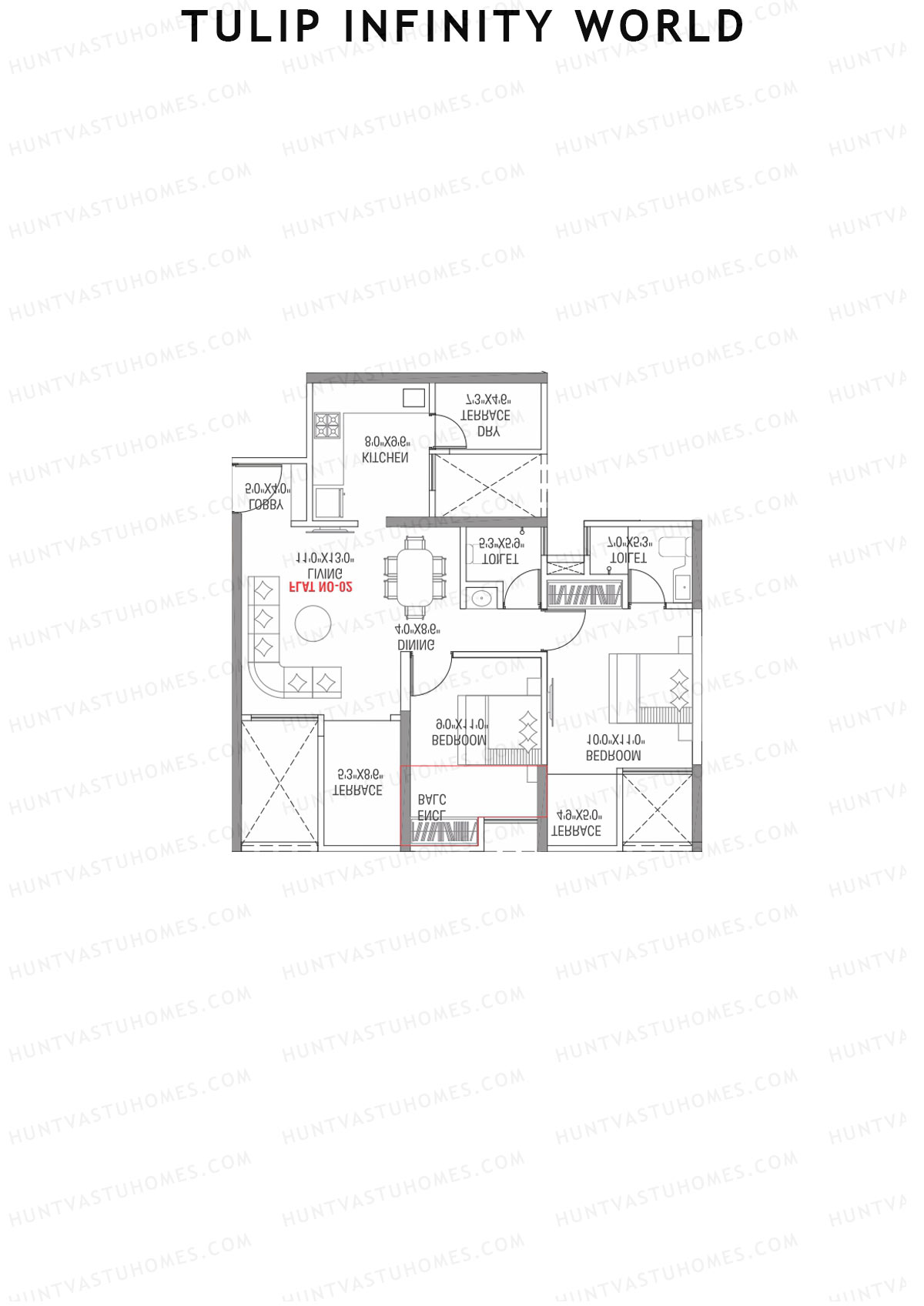 Tulip Infinity World Wing A Unit 3 Floor Plan