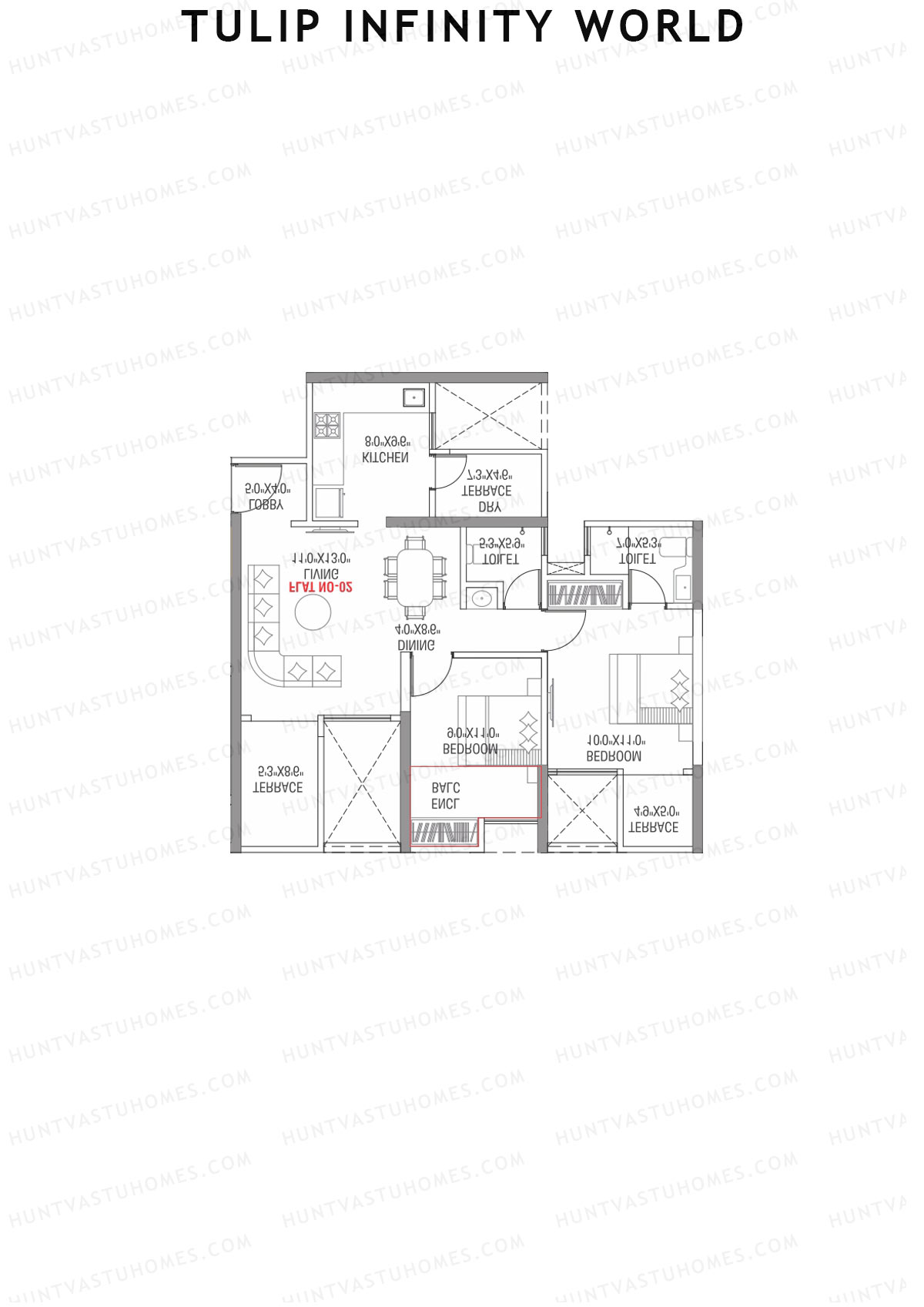 Tulip Infinity World Wing A Unit 3 Floor Plan