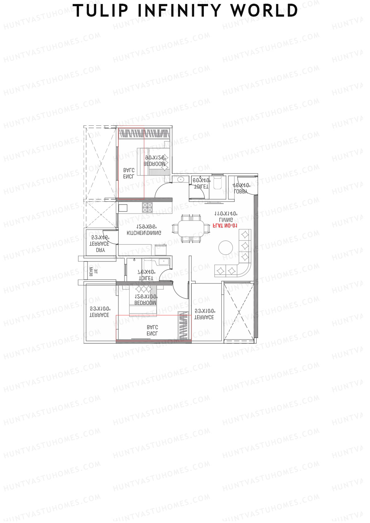 Tulip Infinity World Wing A Unit 4 Floor Plan