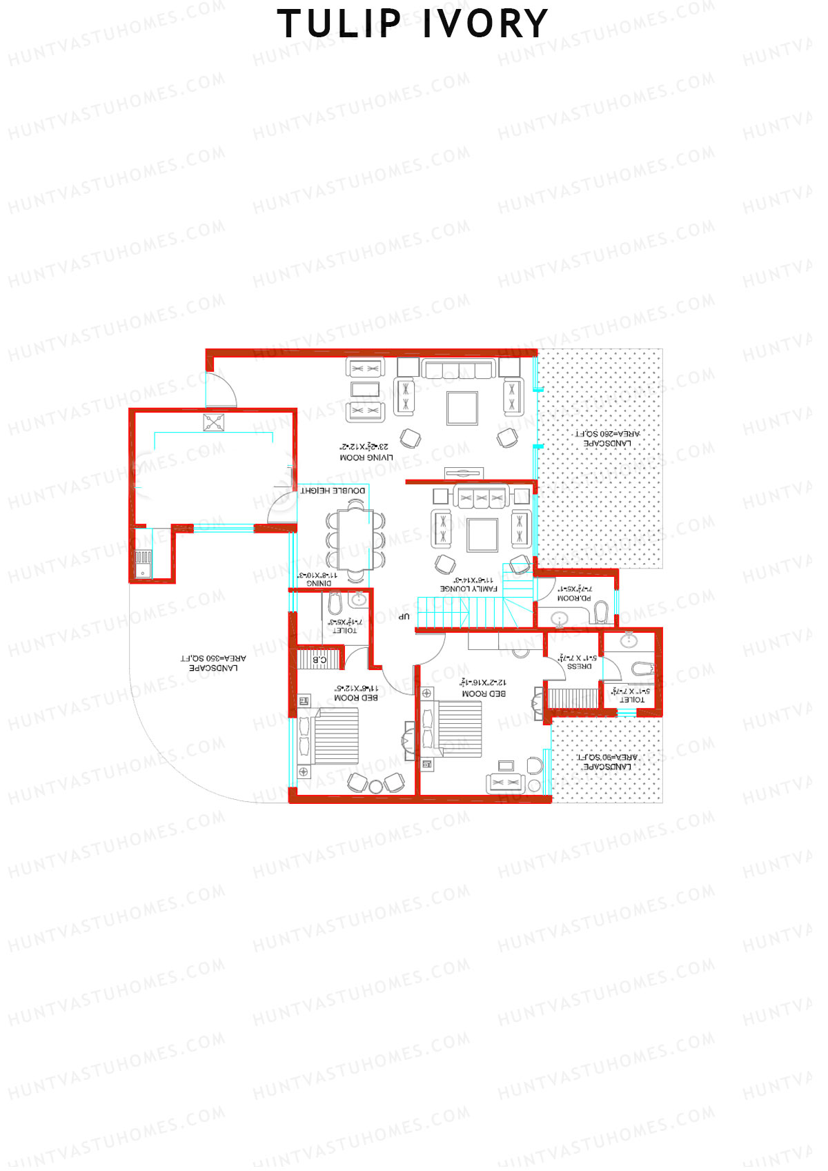 Tulip Ivory Tower B Unit 3 (Duplex ) Floor Plan