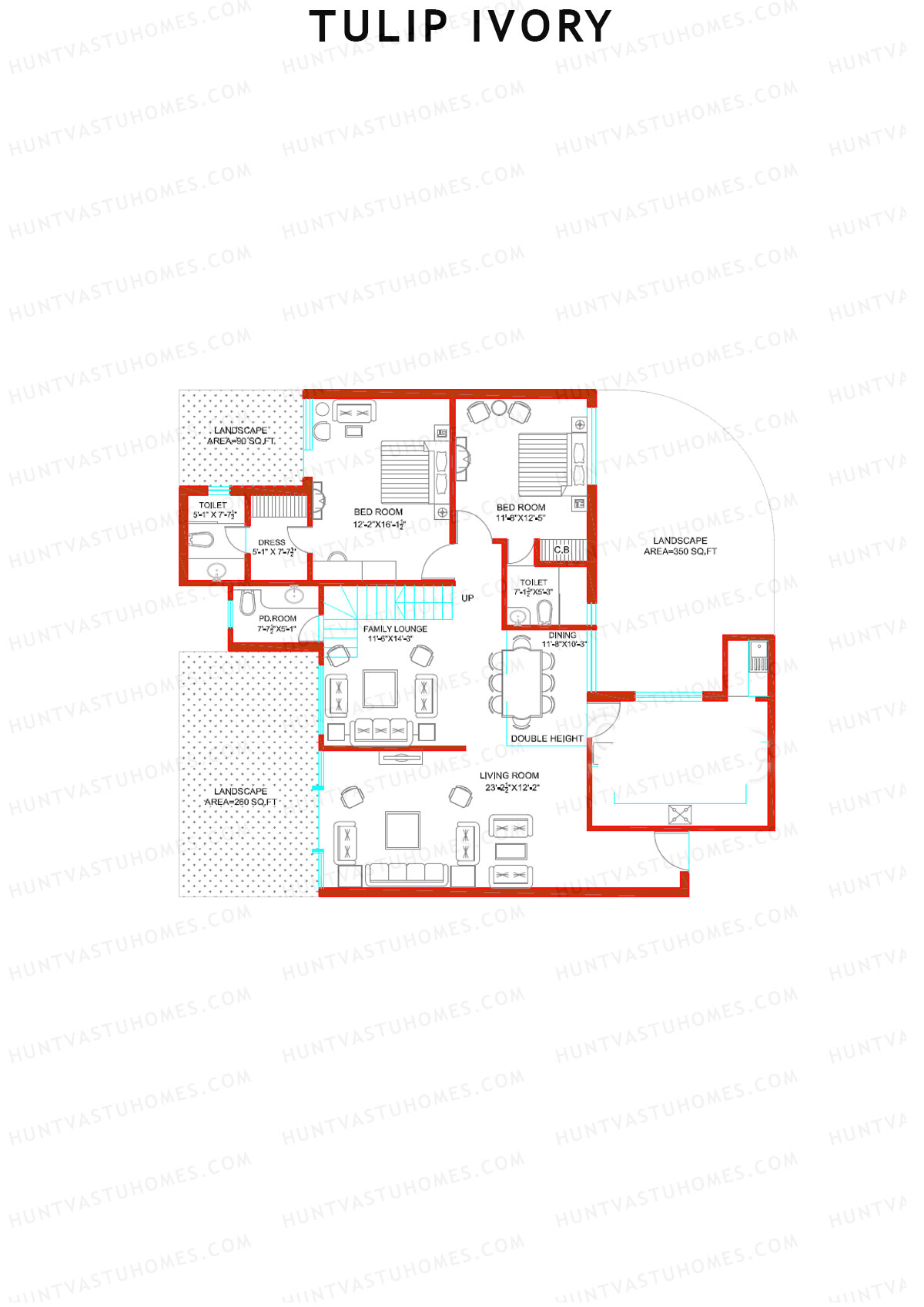 Tulip Ivory Tower C Unit 1 (Duplex ) Floor Plan