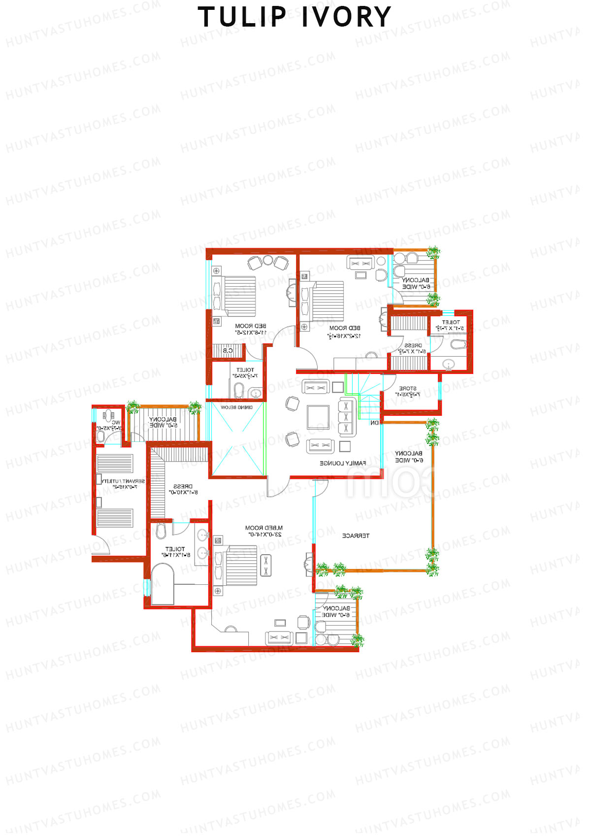 Tulip Ivory Tower C Unit 2 (Duplex ) Floor Plan