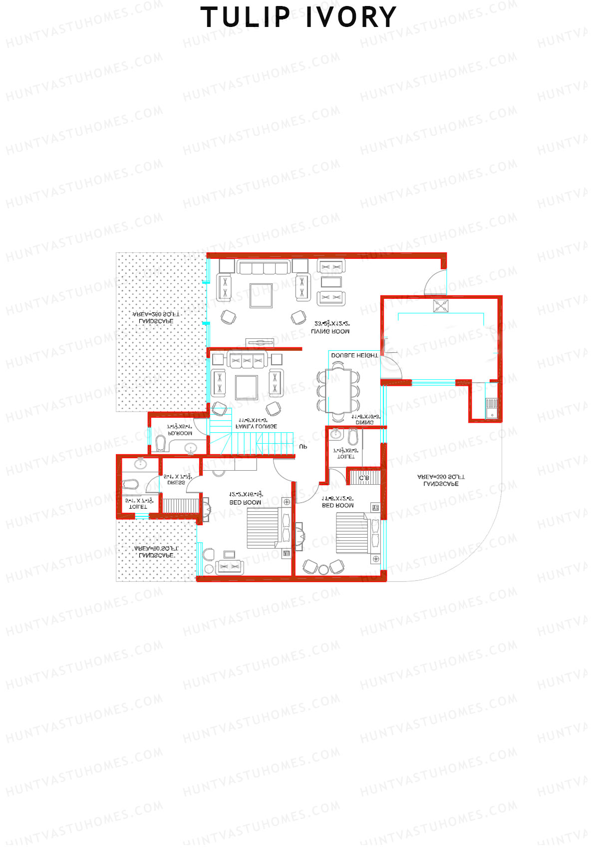 Tulip Ivory Tower C Unit 4 (Duplex ) Floor Plan