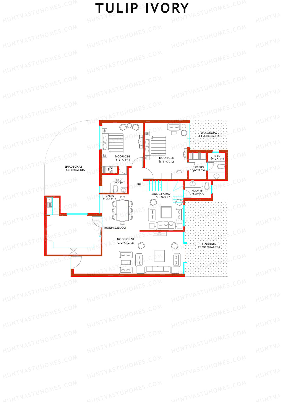 Tulip Ivory Tower D Unit 2 (Duplex ) Floor Plan