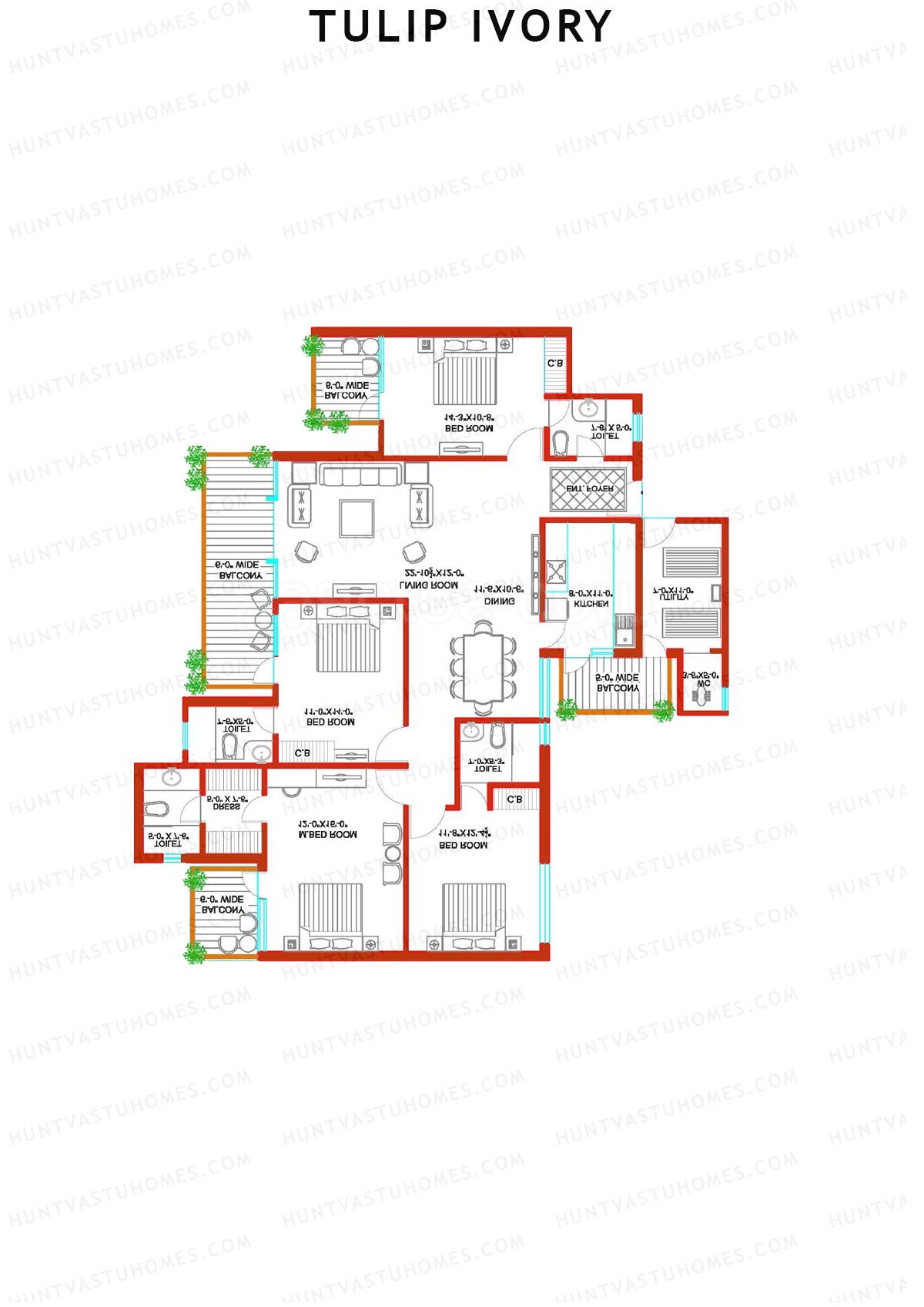 Tulip Ivory Tower D Unit 4 Floor Plan