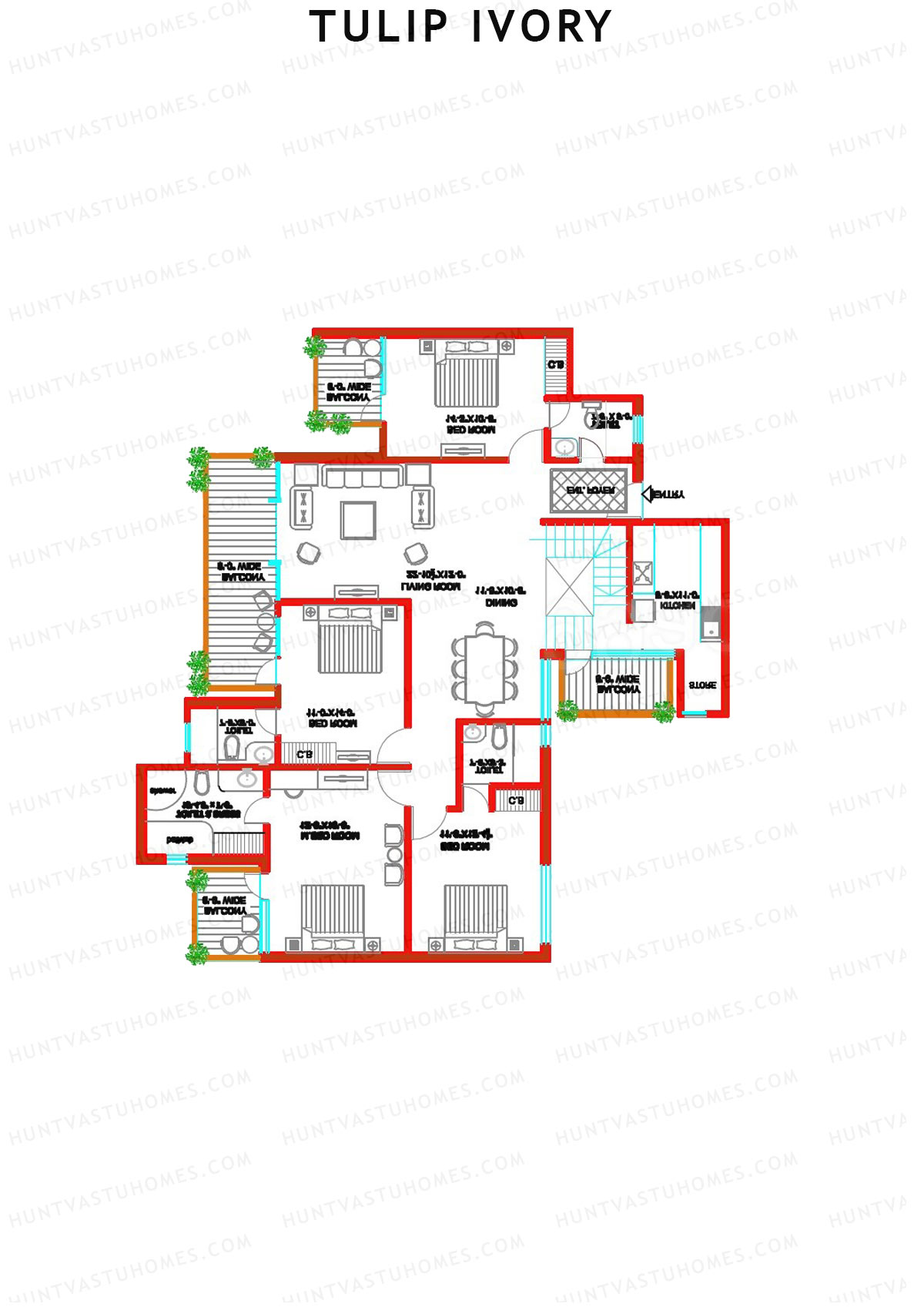 Tulip Ivory Tower F Unit 4 Floor Plan