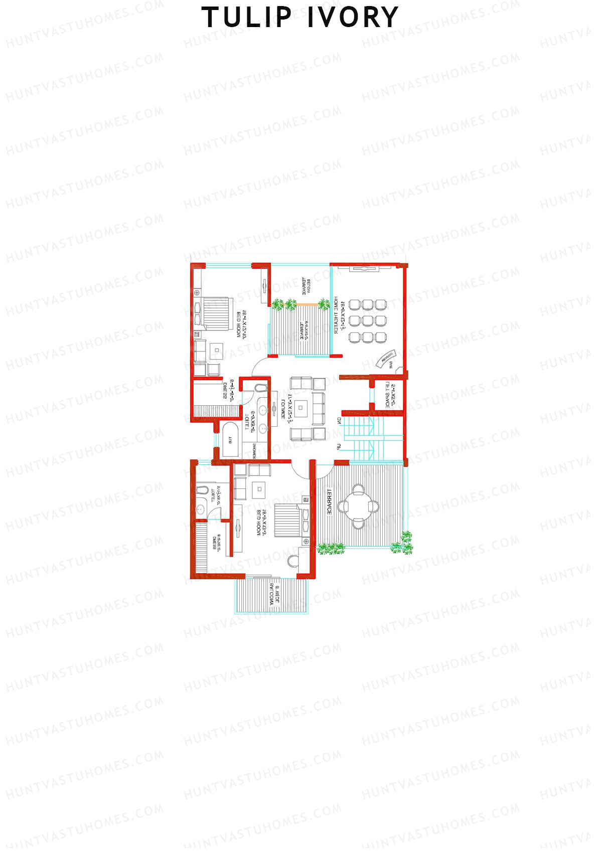 Tulip Ivory Villas 17-32 Unit 22 (Villa) Floor Plan