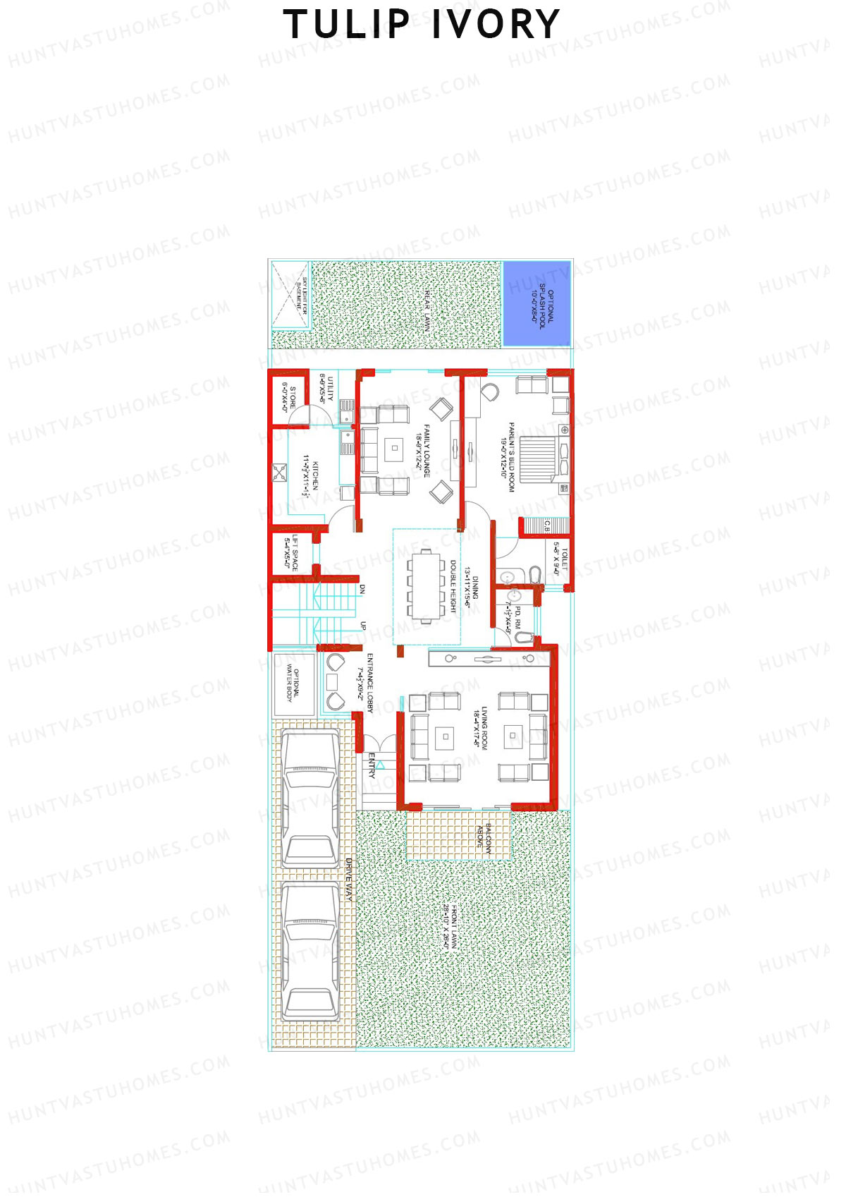 Tulip Ivory Villas 17-32 Unit 25 (Villa) Floor Plan