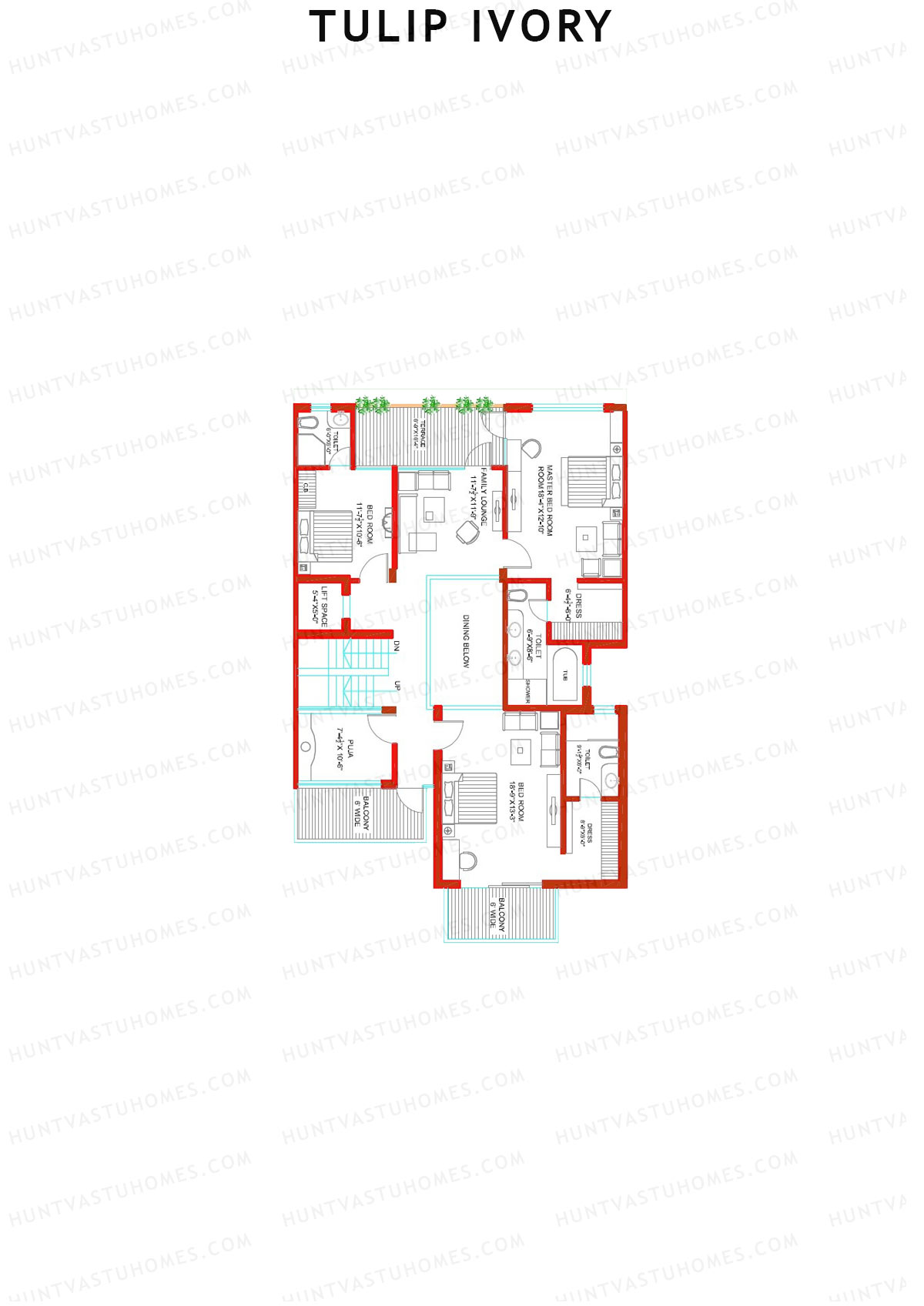 Tulip Ivory Villas 17-32 Unit 29 (Villa) Floor Plan