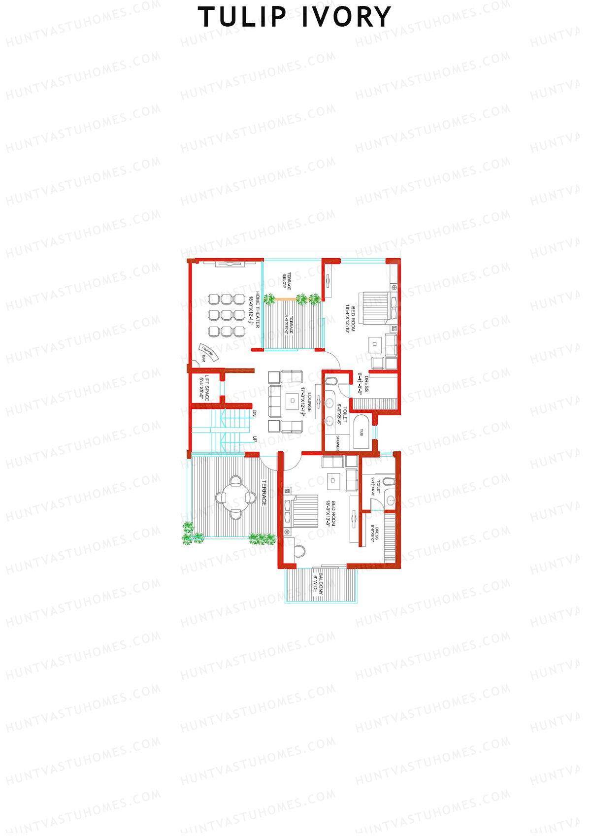 Tulip Ivory Villas 17-32 Unit 31 (Villa) Floor Plan