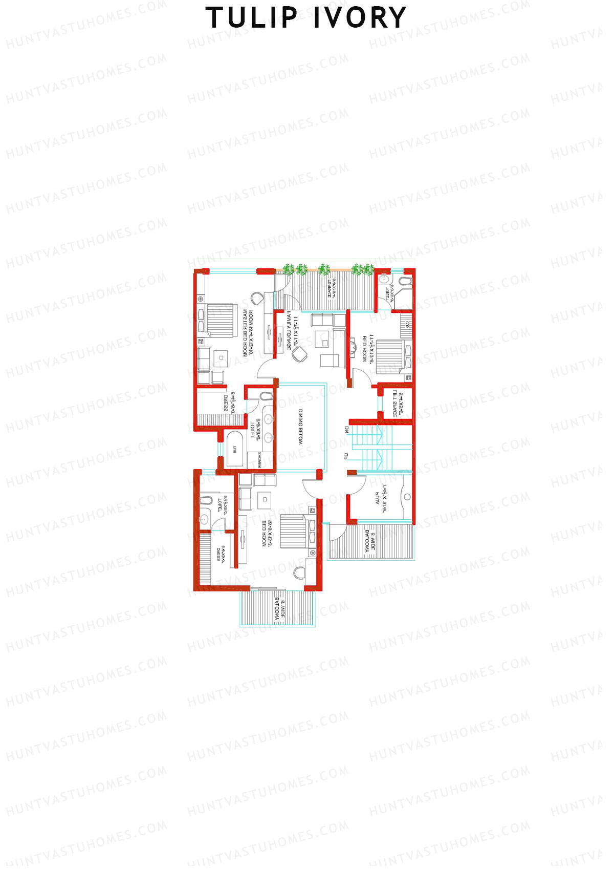 Tulip Ivory Villas 17-32 Unit 32 (Villa) Floor Plan