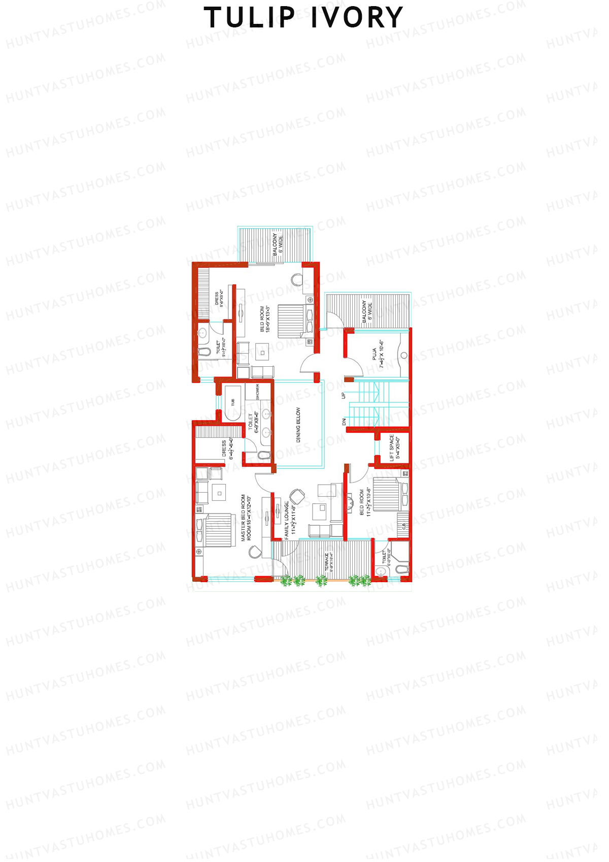 Tulip Ivory Villas 33-48 Unit 33 (Villa) Floor Plan