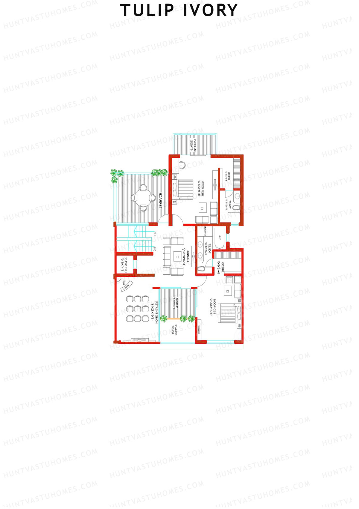 Tulip Ivory Villas 33-48 Unit 40 (Villa) Floor Plan