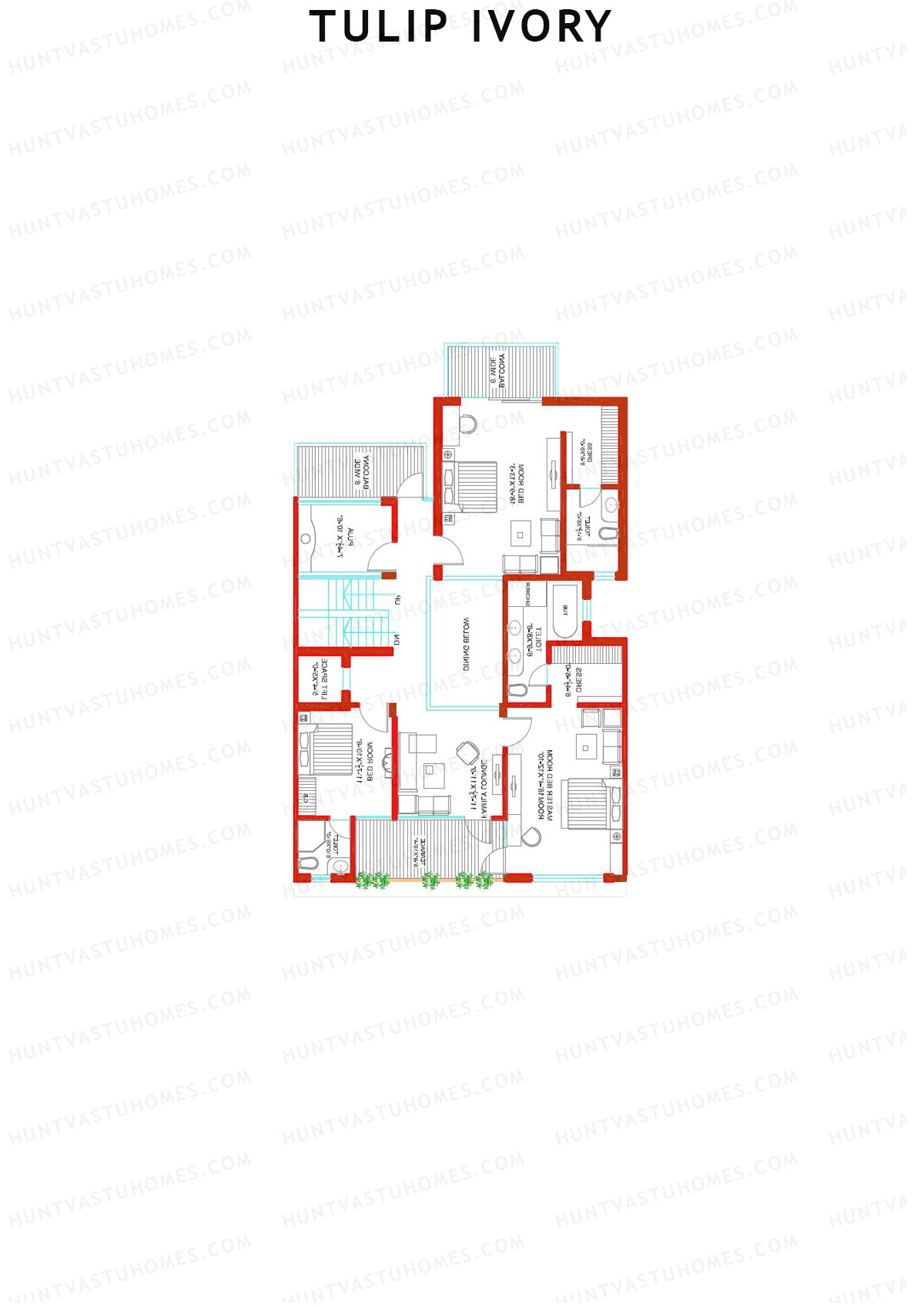 Tulip Ivory Villas 33-48 Unit 48 (Villa) Floor Plan