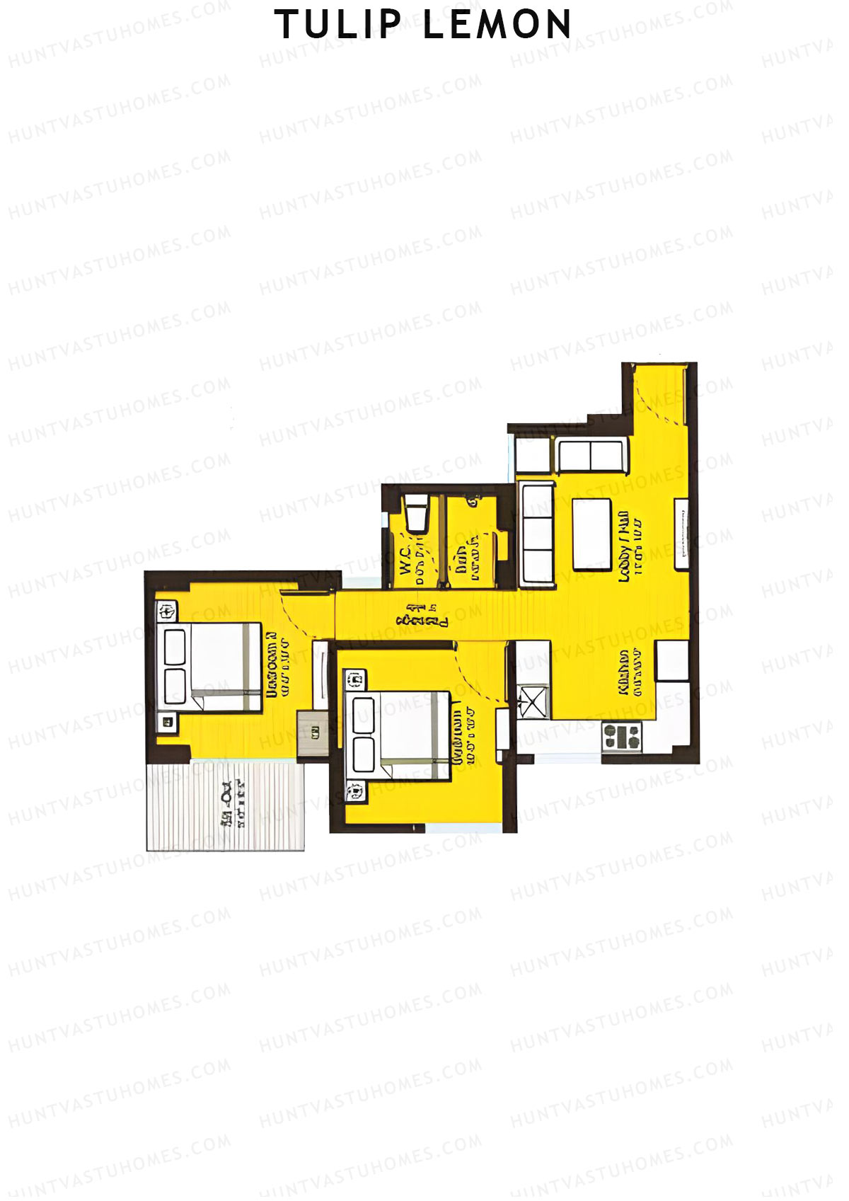 Tulip Lemon Tower A2 Unit 3 (Type A) Floor Plan