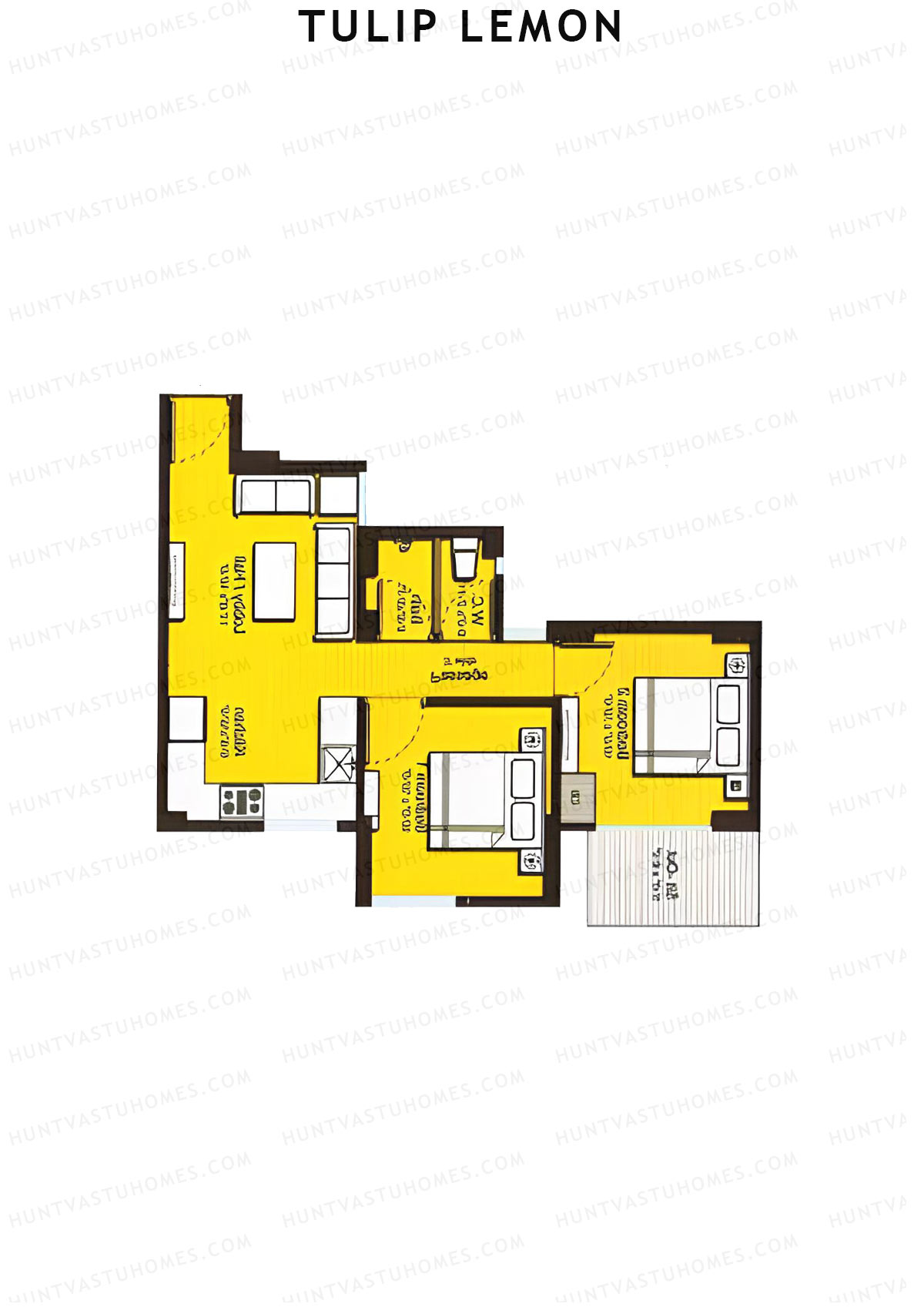 Tulip Lemon Tower A4 Unit 2 (Type A) Floor Plan