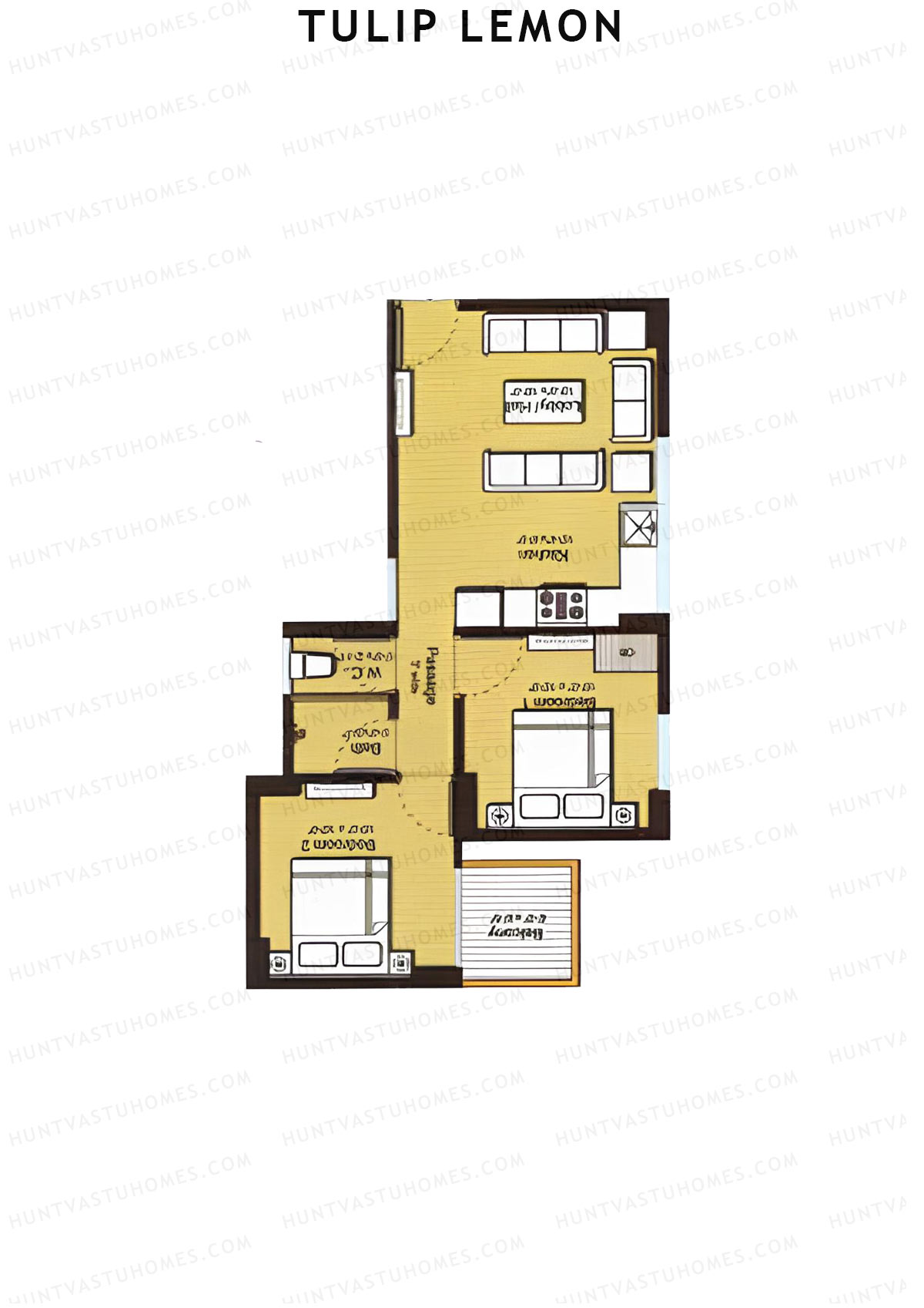 Tulip Lemon Tower A6 Unit 8 (Type A) Floor Plan