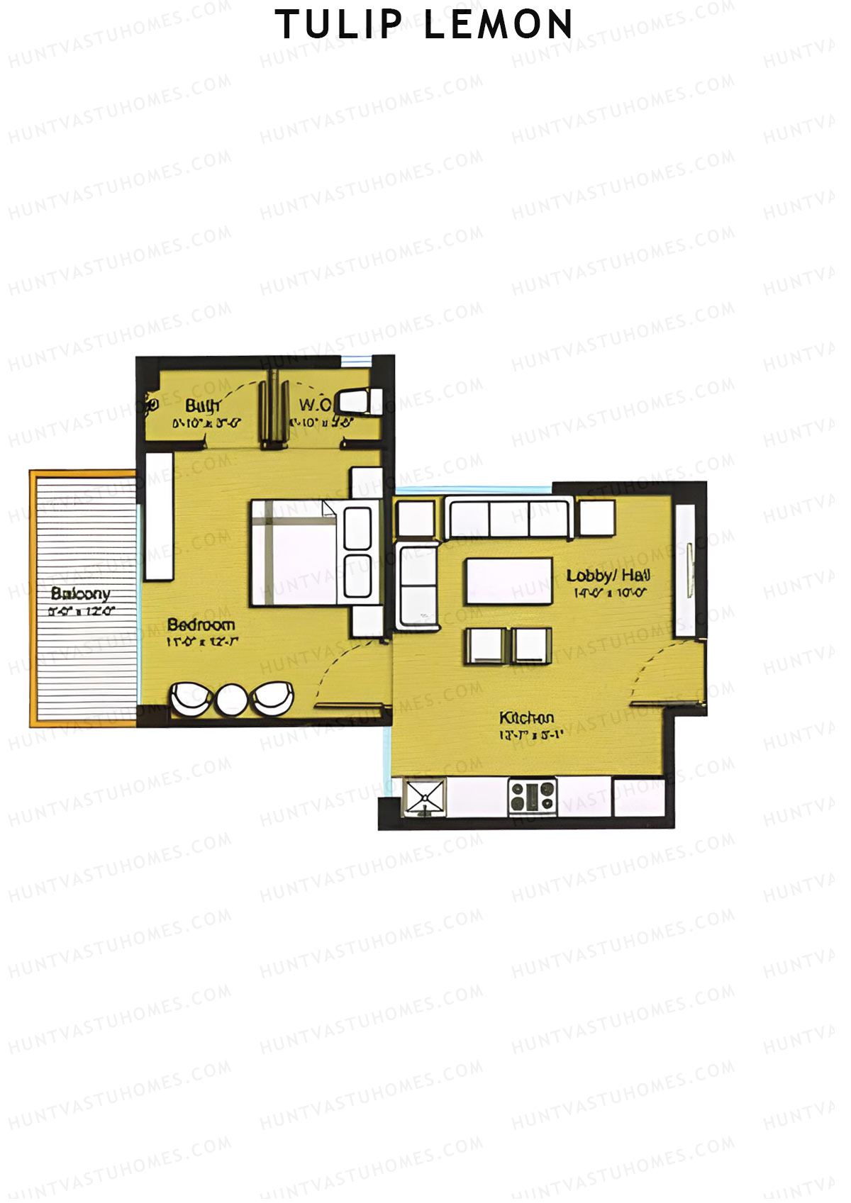Tulip Lemon Tower B1 Unit 1 (Type B) Floor Plan
