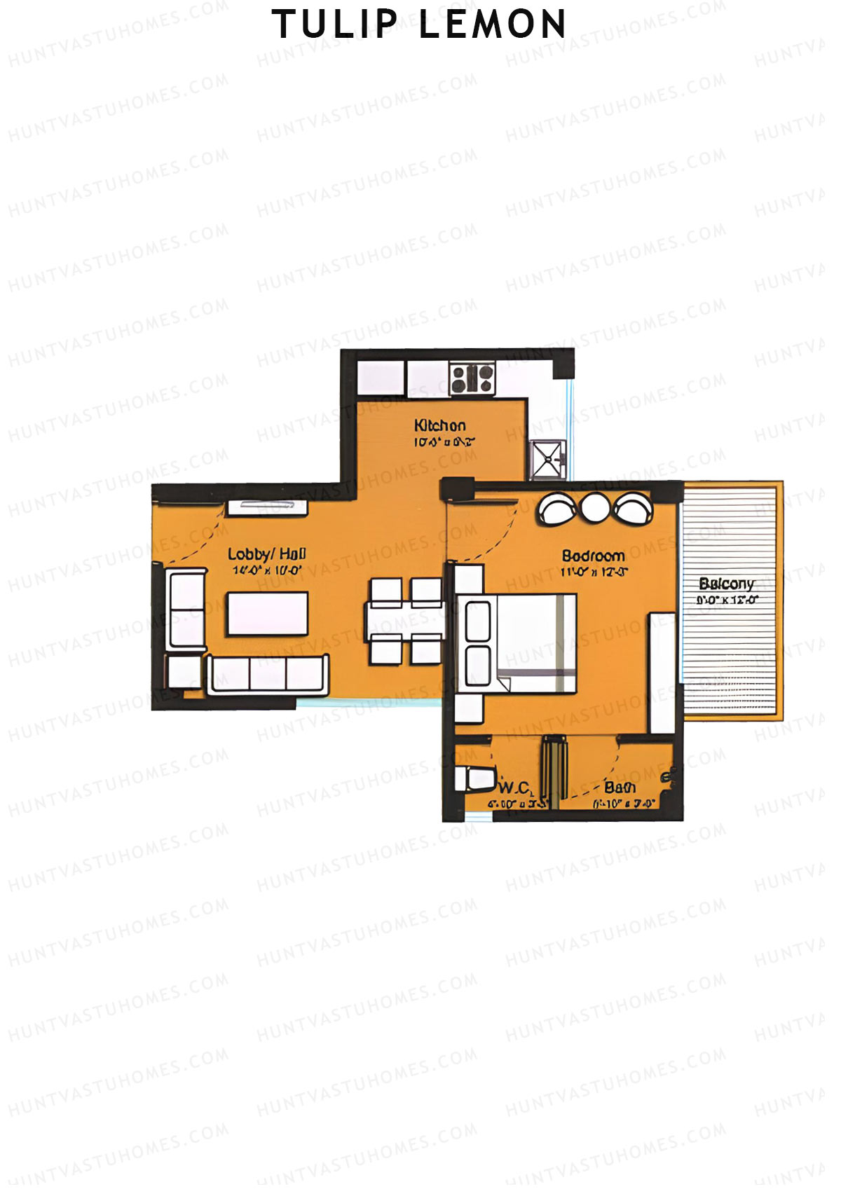 Tulip Lemon Tower B1 Unit 5 (Type B) Floor Plan