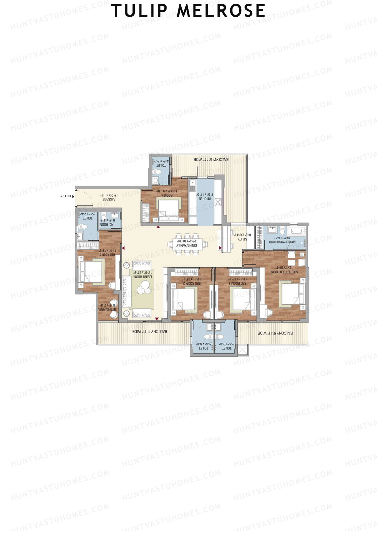 Tulip Melrose Tower A Unit 4 Floor Plan