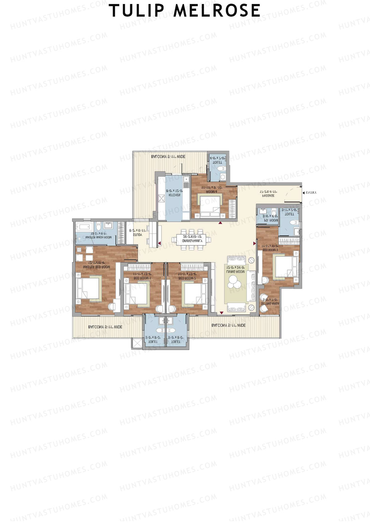 Tulip Melrose Tower C Unit 1 Floor Plan