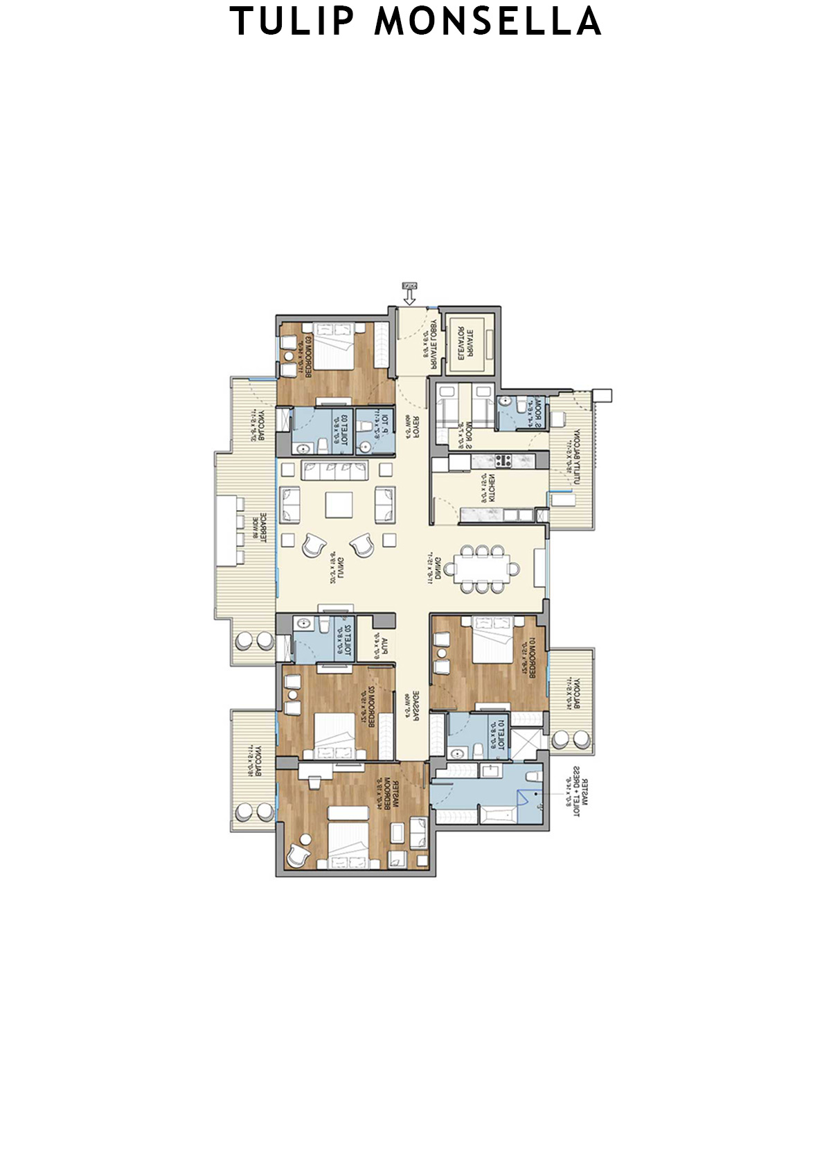 Tulip Monsella Tower 9 Unit 1 Floor Plan