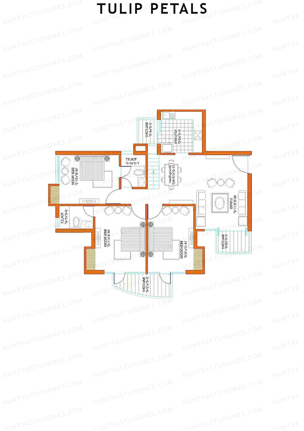 Tulip Petals Tower D1 Unit 1 Floor Plan