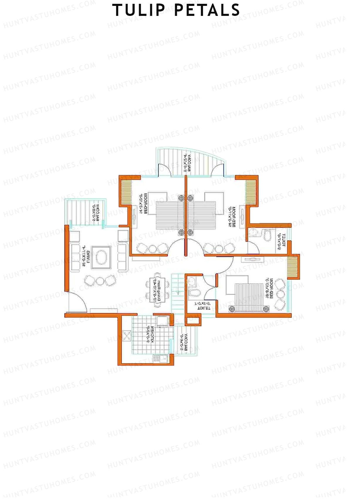 Tulip Petals Tower D1 Unit 3 Floor Plan