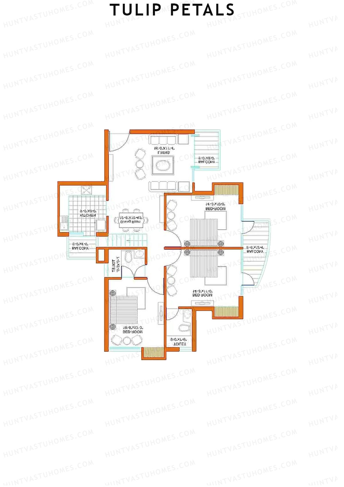 Tulip Petals Tower D7 Unit 1 Floor Plan